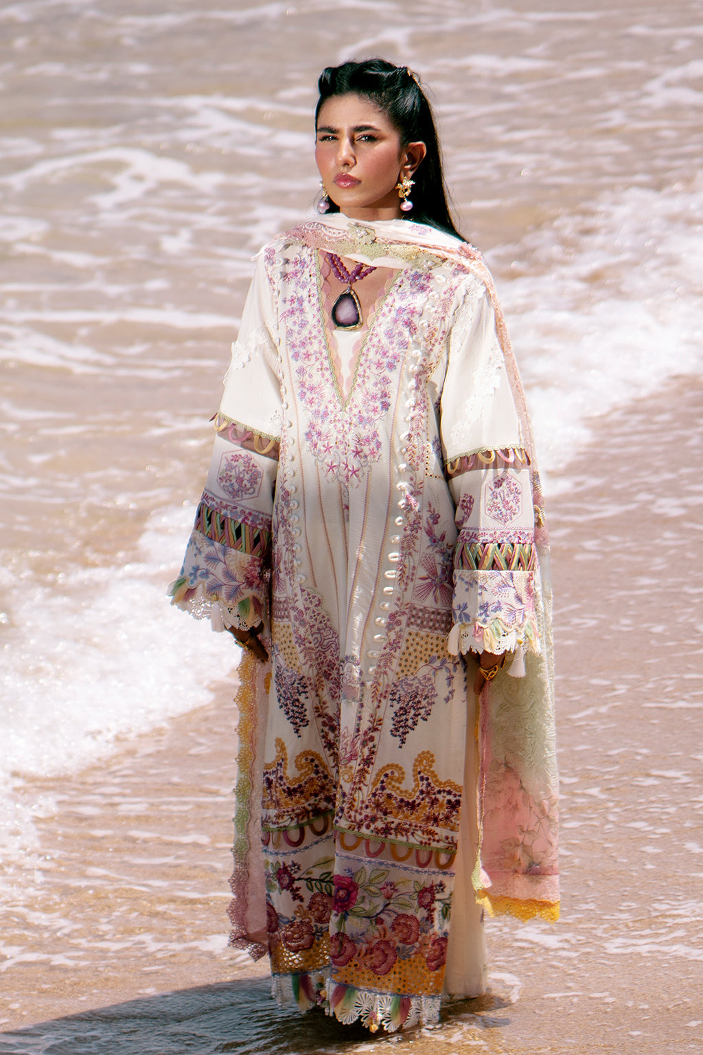 AJR Couture | Dastan Luxury Lawn 25 | Muse - Official AJR Couture stockist in UK - Sakeena London