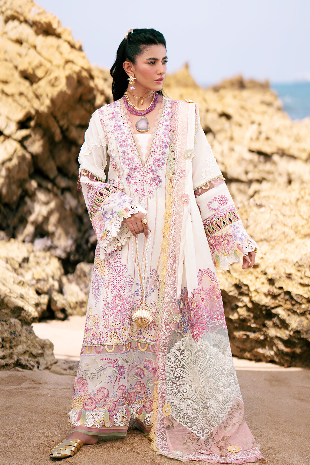 AJR Couture | Dastan Luxury Lawn 25 | Muse - Official AJR Couture stockist in UK - Sakeena London