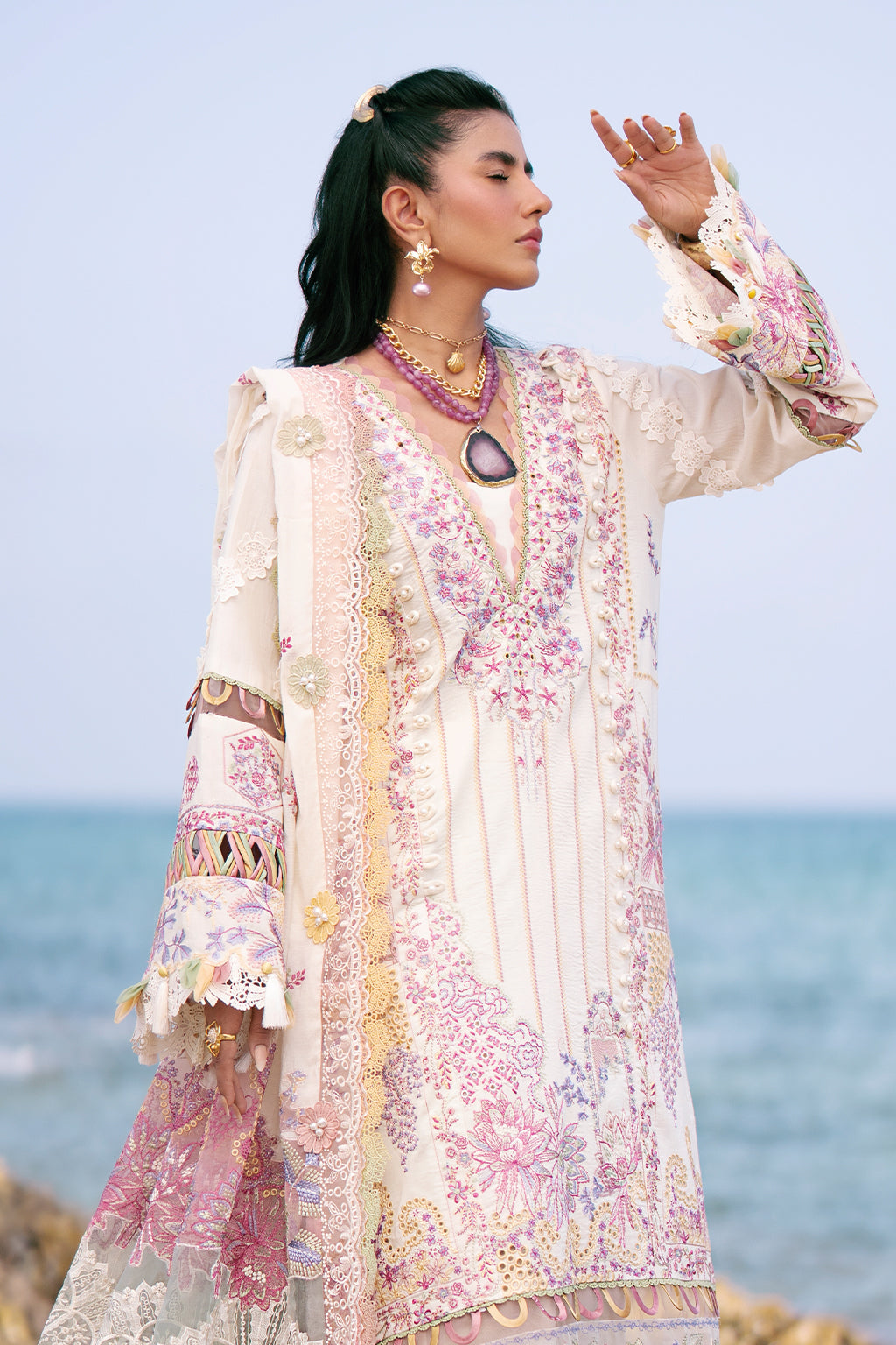 AJR Couture | Dastan Luxury Lawn 25 | Muse - Official AJR Couture stockist in UK - Sakeena London