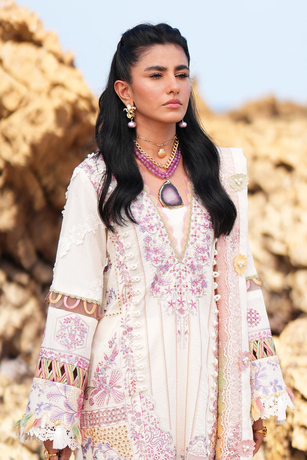 AJR Couture | Dastan Luxury Lawn 25 | Muse - Official AJR Couture stockist in UK - Sakeena London