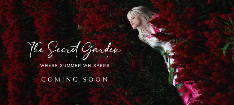 Promotional poster for 'The Secret Garden' with a woman lying among red flowers, text indicating 'Coming Soon'.1621243260e1af0c20-0