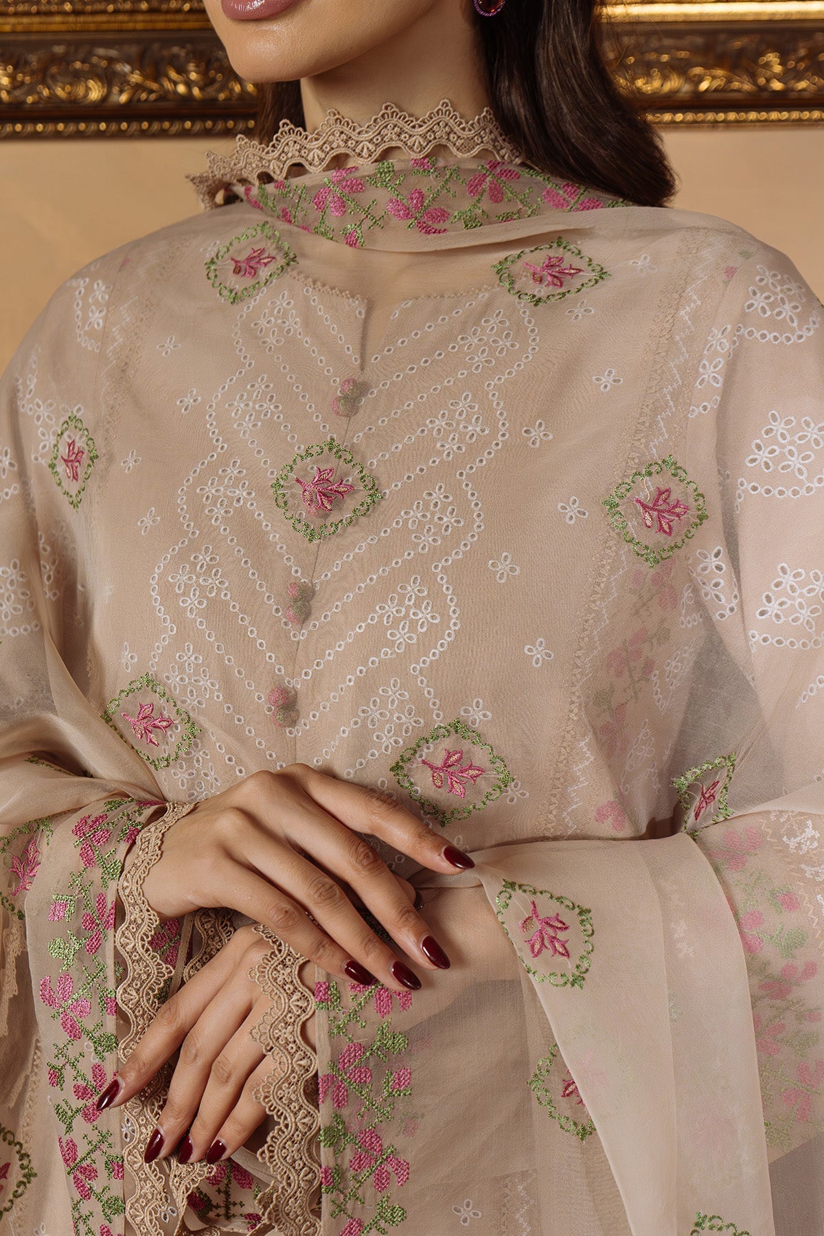Sahar | Festive Edit Ready to Wear | Bronzed Beige - RTW - Official Sahar stockist in UK - Sakeena London