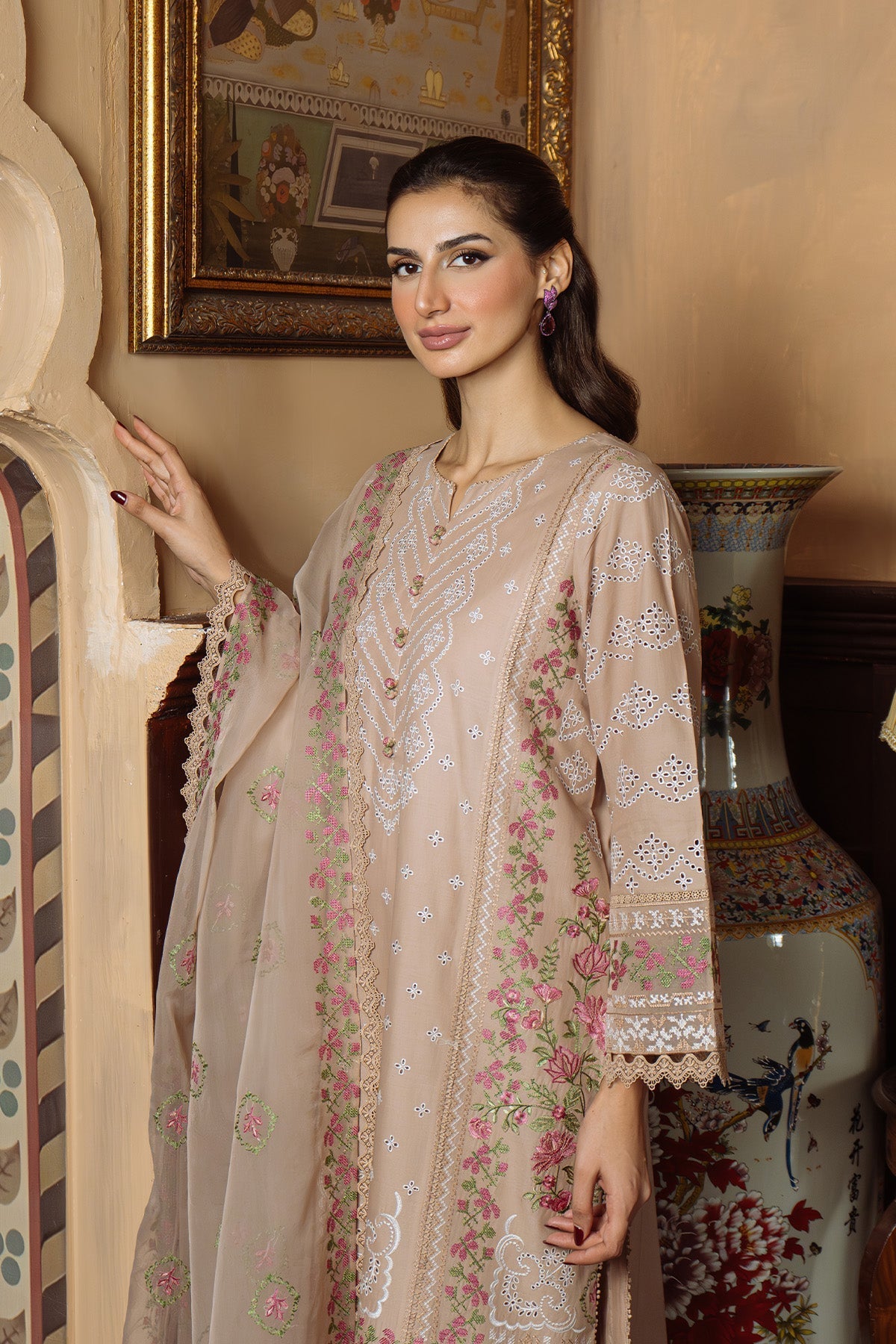 Sahar | Festive Edit Ready to Wear | Bronzed Beige - RTW - Official Sahar stockist in UK - Sakeena London