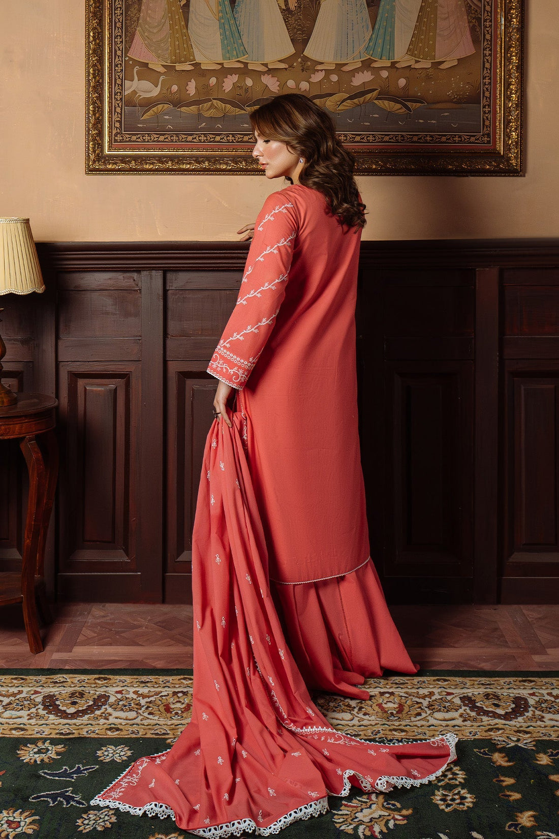 Sahar | Festive Edit Ready to Wear | Gilded Coral - RTW - Official Sahar stockist in UK - Sakeena London