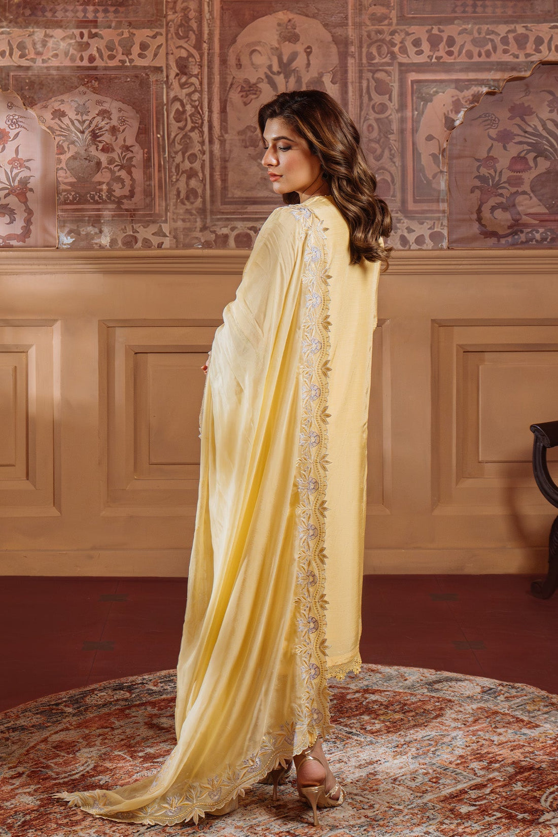Sahar | Festive Edit Ready to Wear | Pale Primrose - RTW - Official Sahar stockist in UK - Sakeena London