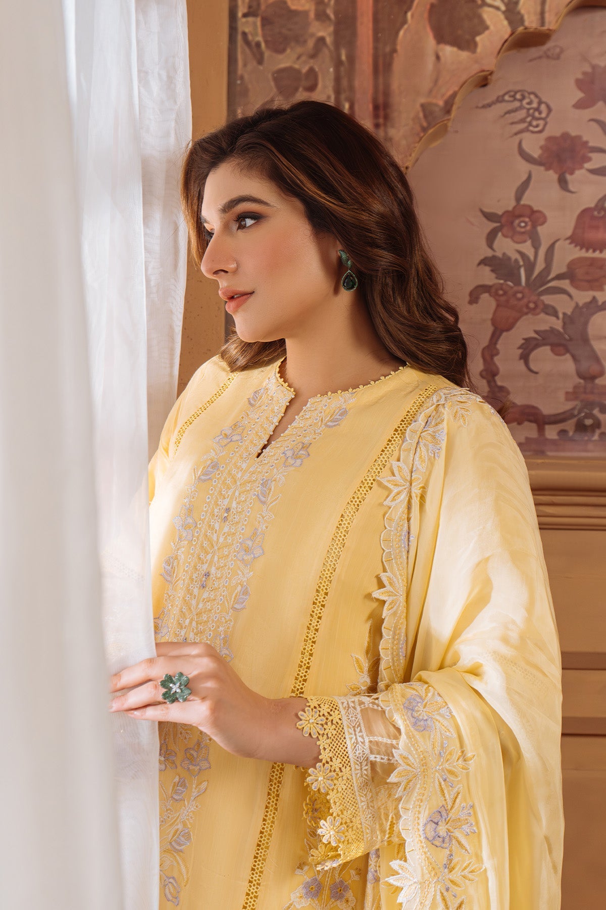 Sahar | Festive Edit Ready to Wear | Pale Primrose - RTW - Official Sahar stockist in UK - Sakeena London