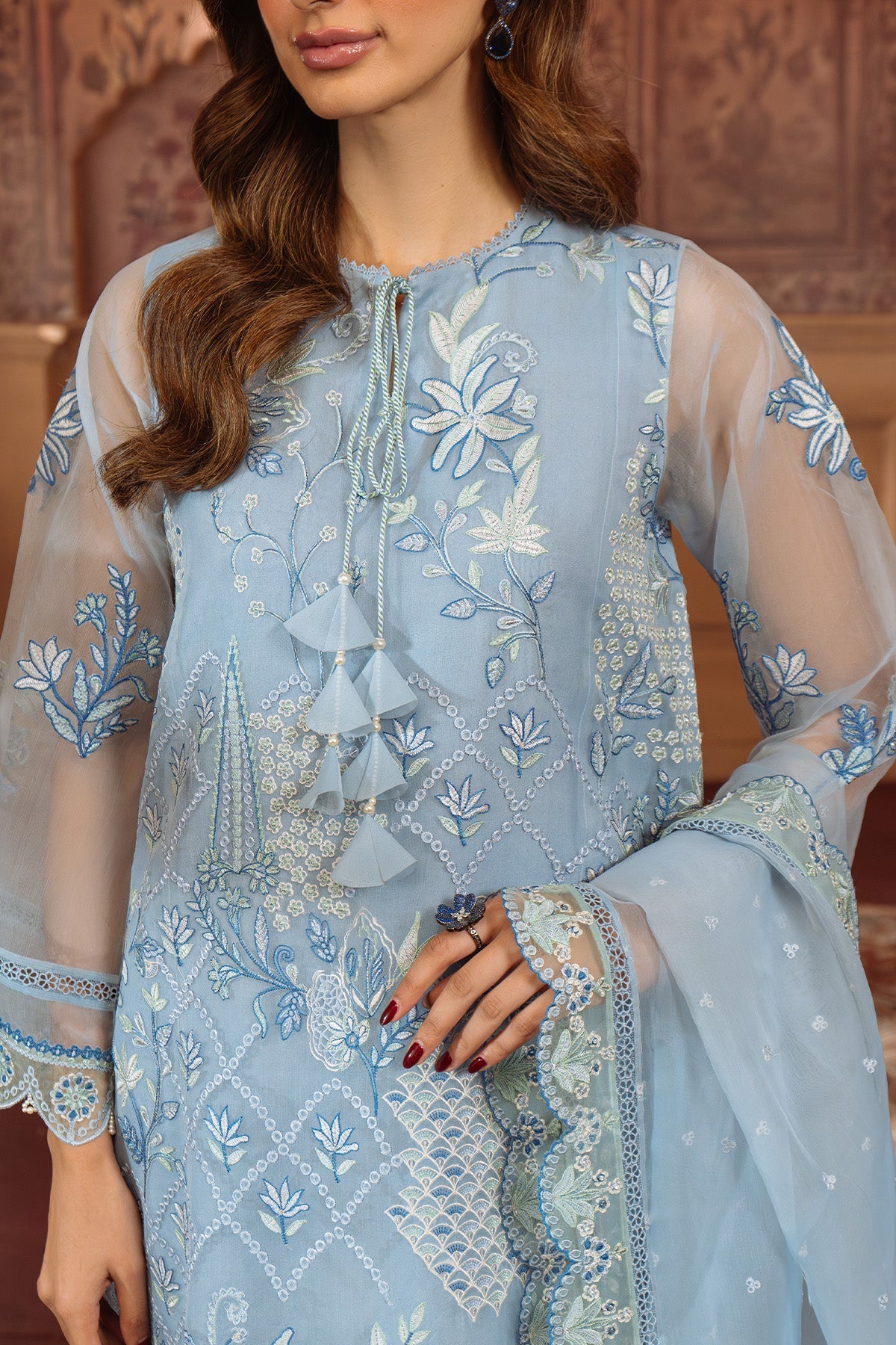 Sahar | Festive Edit Ready to Wear | Glacier Veil - RTW - Official Sahar stockist in UK - Sakeena London