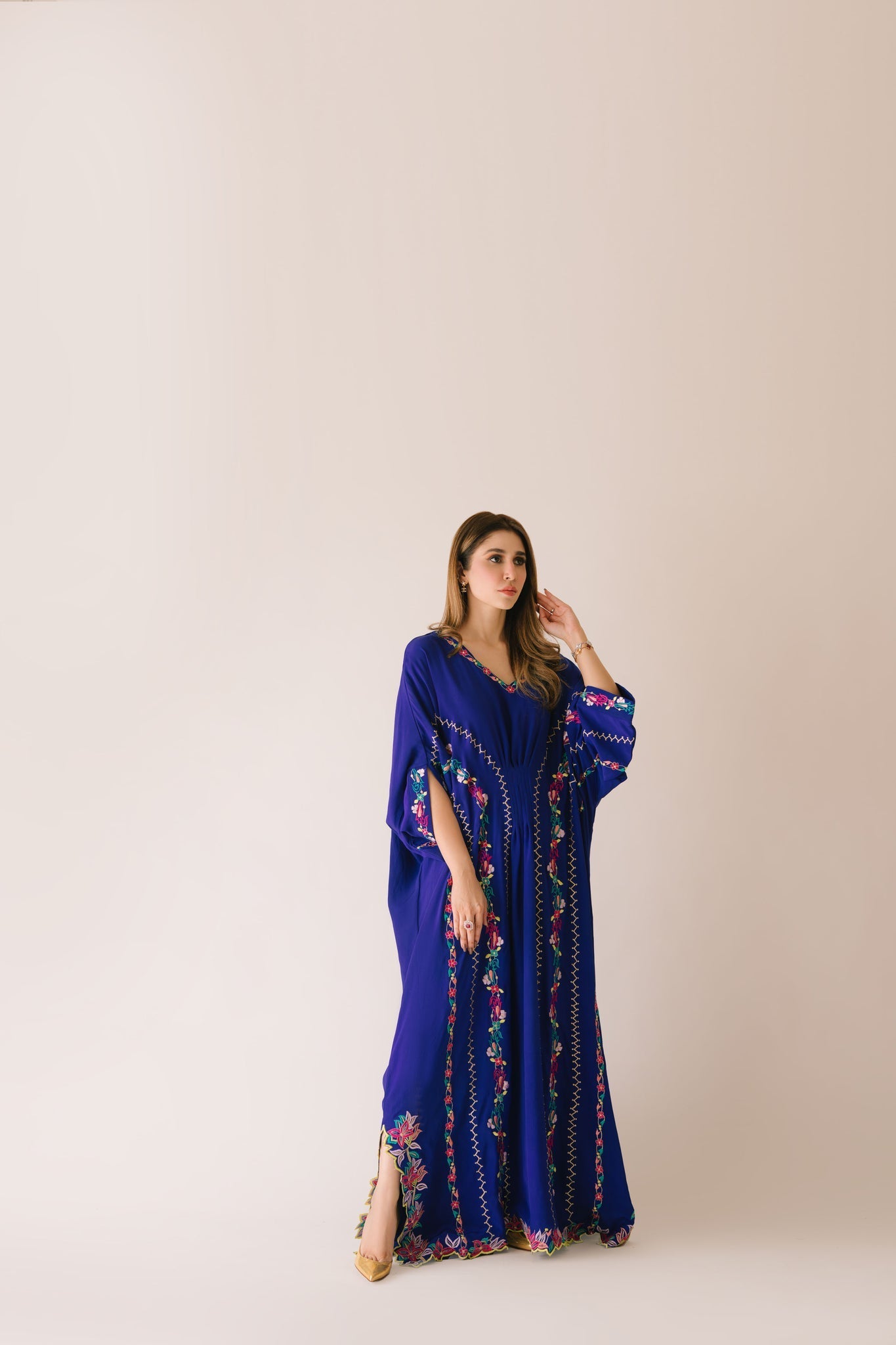 Sammy K | Aadat Festive Edition | Blue Bell Caftan - Official Sammy K stockist in UK - Sakeena London