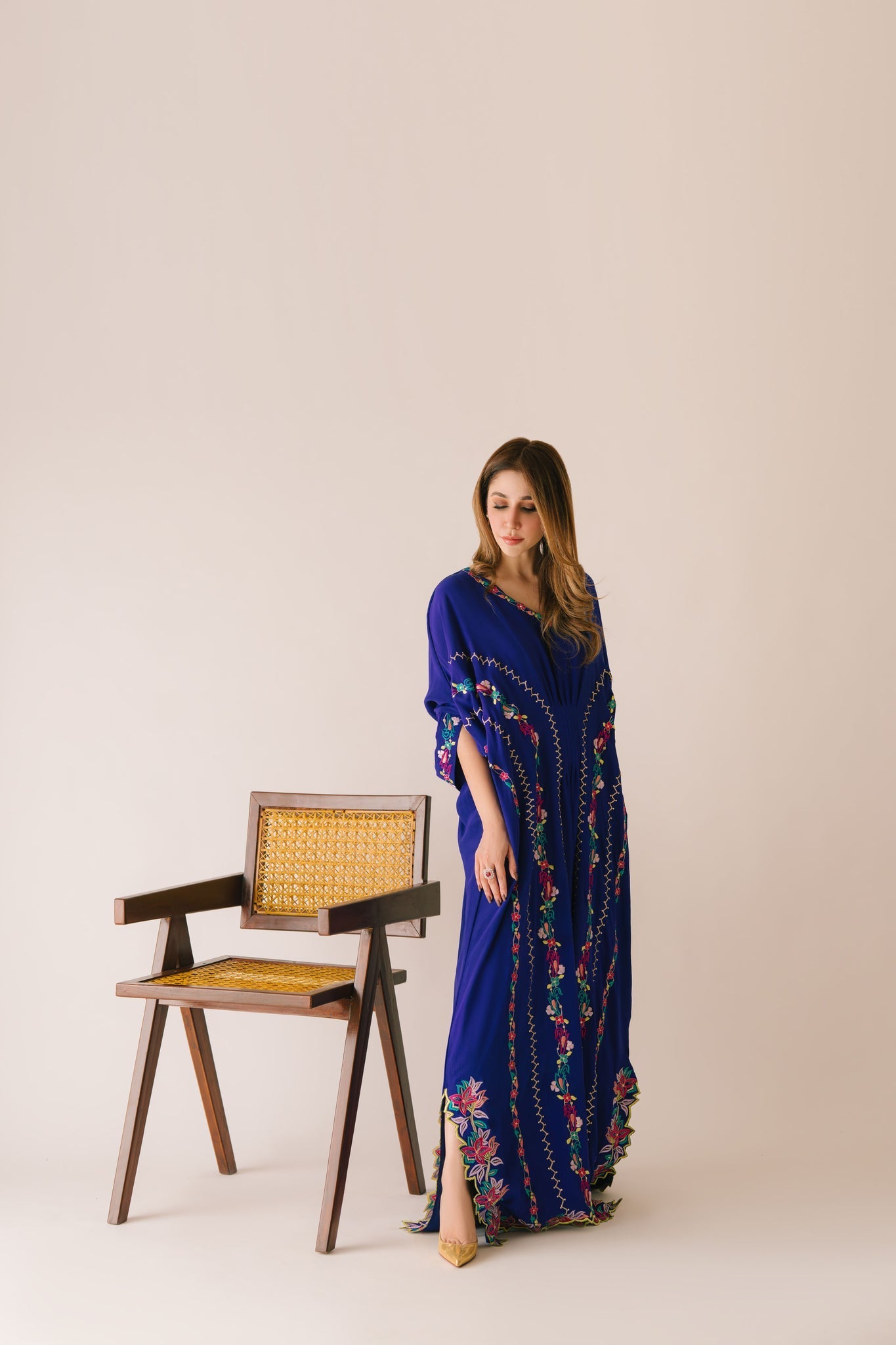 Sammy K | Aadat Festive Edition | Blue Bell Caftan - Official Sammy K stockist in UK - Sakeena London