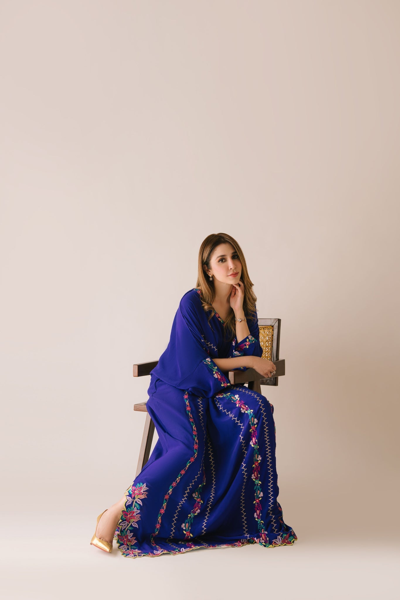Sammy K | Aadat Festive Edition | Blue Bell Caftan - Official Sammy K stockist in UK - Sakeena London