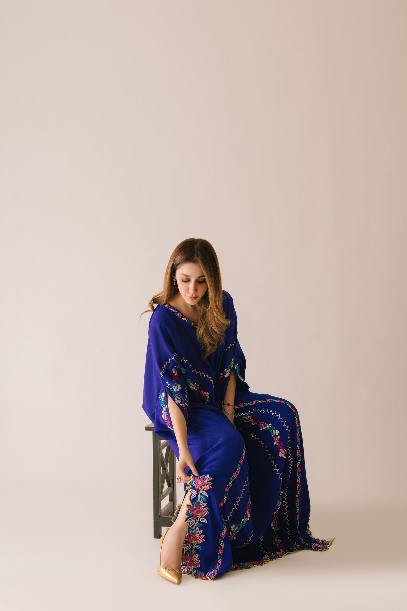 Sammy K | Aadat Festive Edition | Blue Bell Caftan - Official Sammy K stockist in UK - Sakeena London