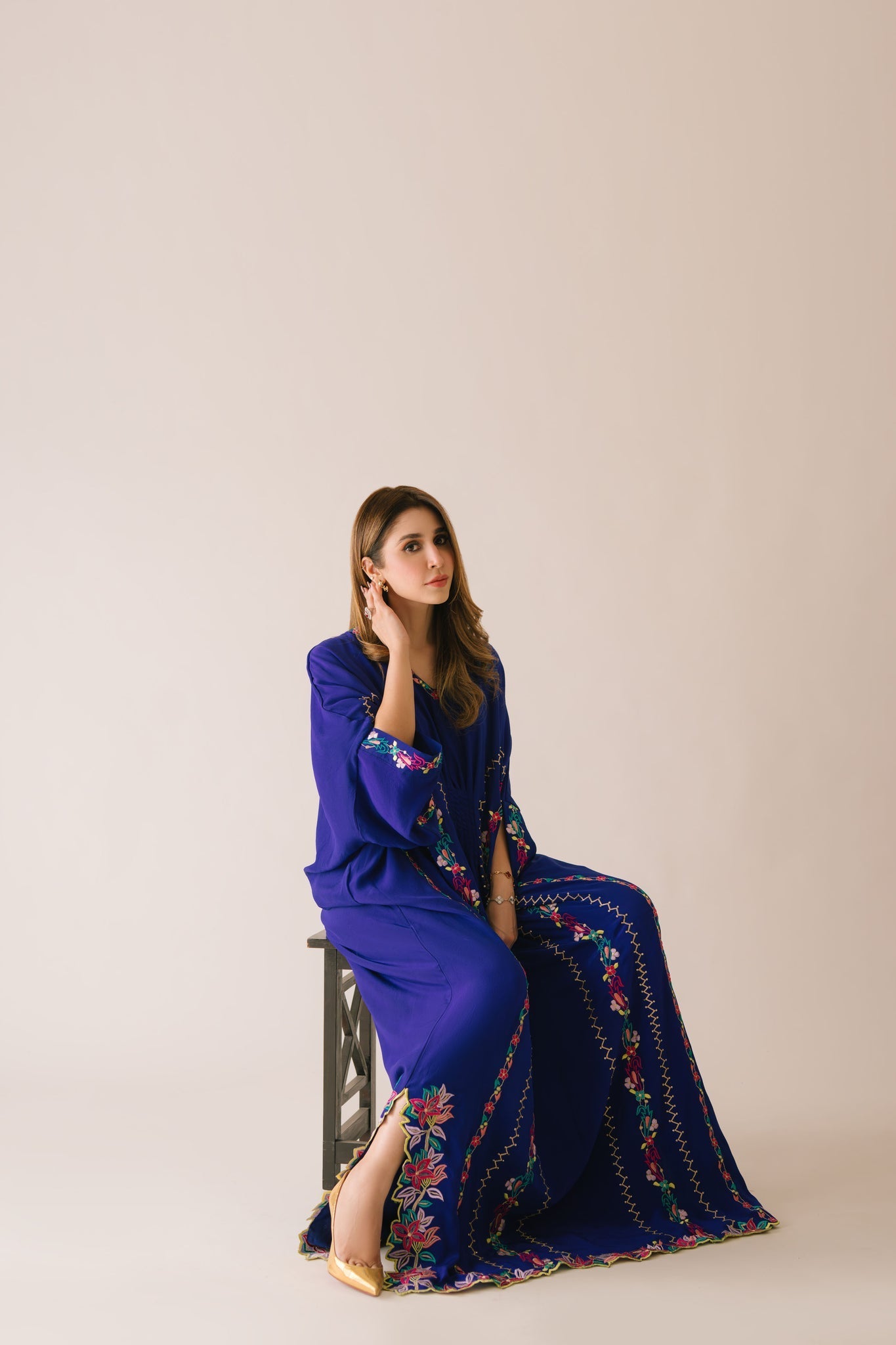 Sammy K | Aadat Festive Edition | Blue Bell Caftan - Official Sammy K stockist in UK - Sakeena London
