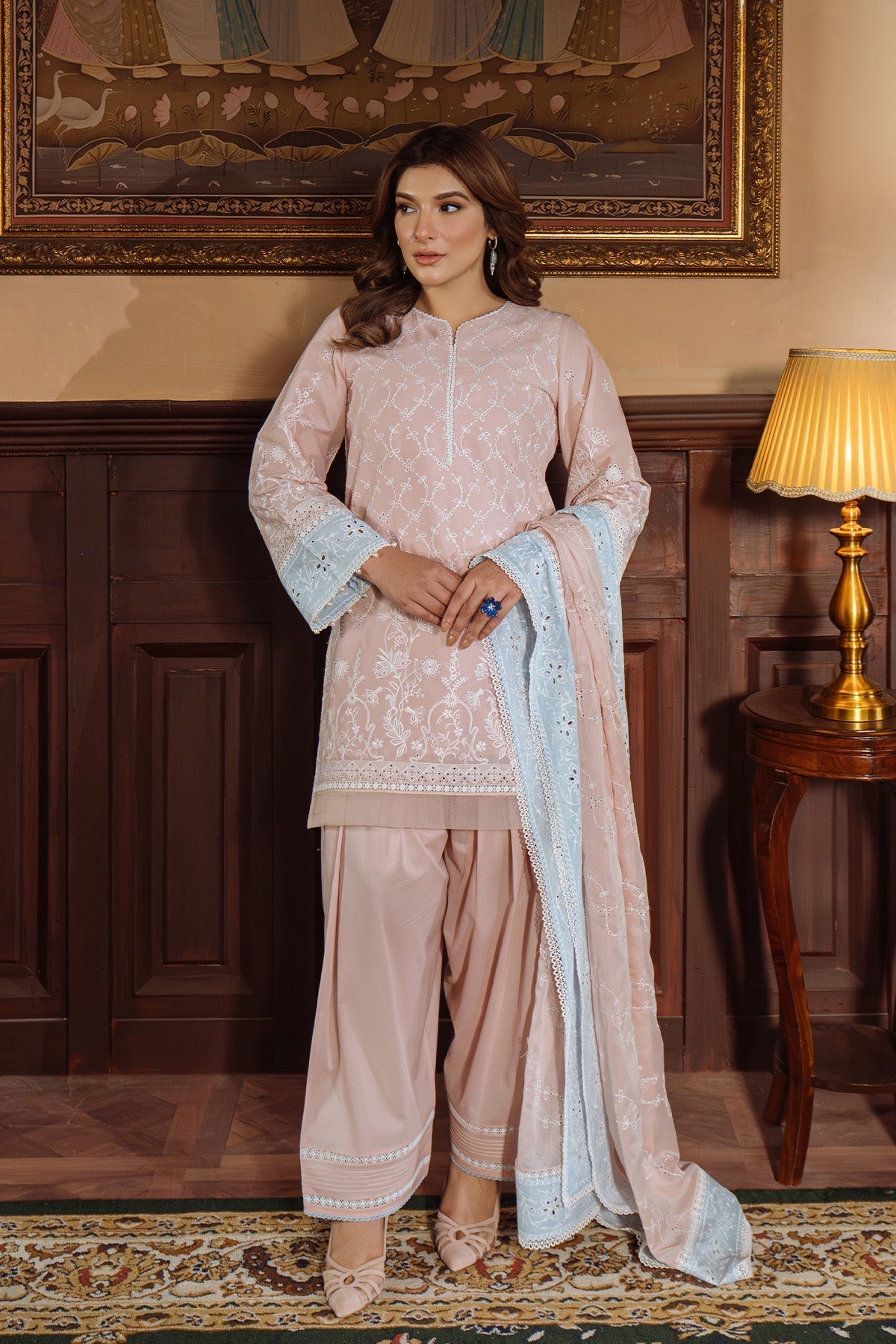 Sahar | Festive Edit Ready to Wear | Pastel Rose - RTW - Official Sahar stockist in UK - Sakeena London