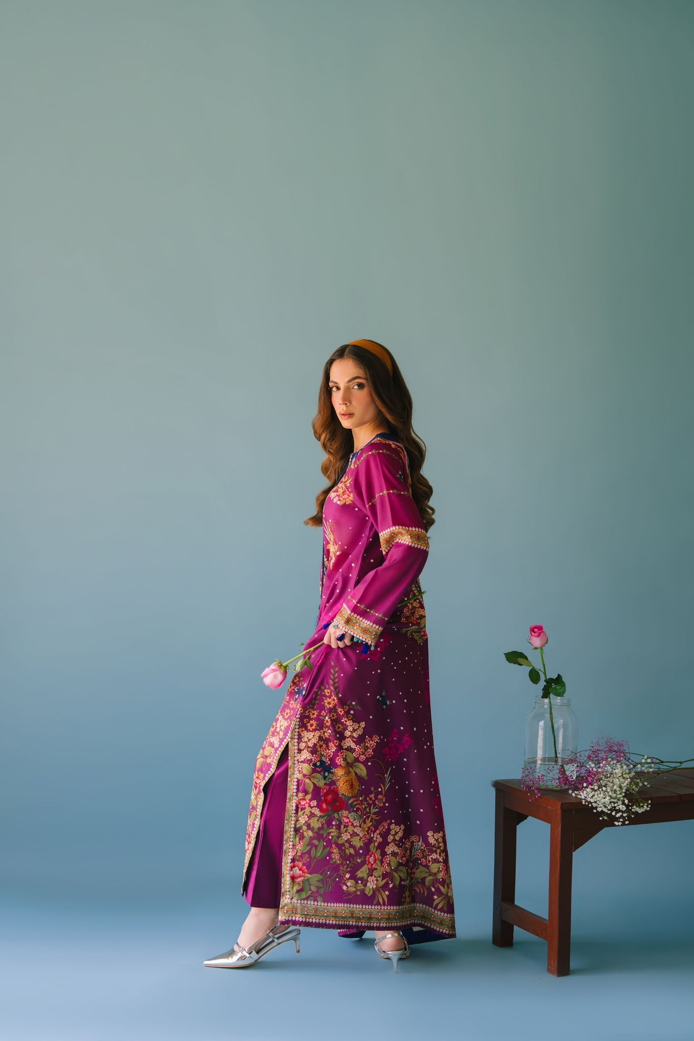 Sammy K | Lawn Pret 25 | Evening Rose - Official Sammy K stockist in UK - Sakeena London