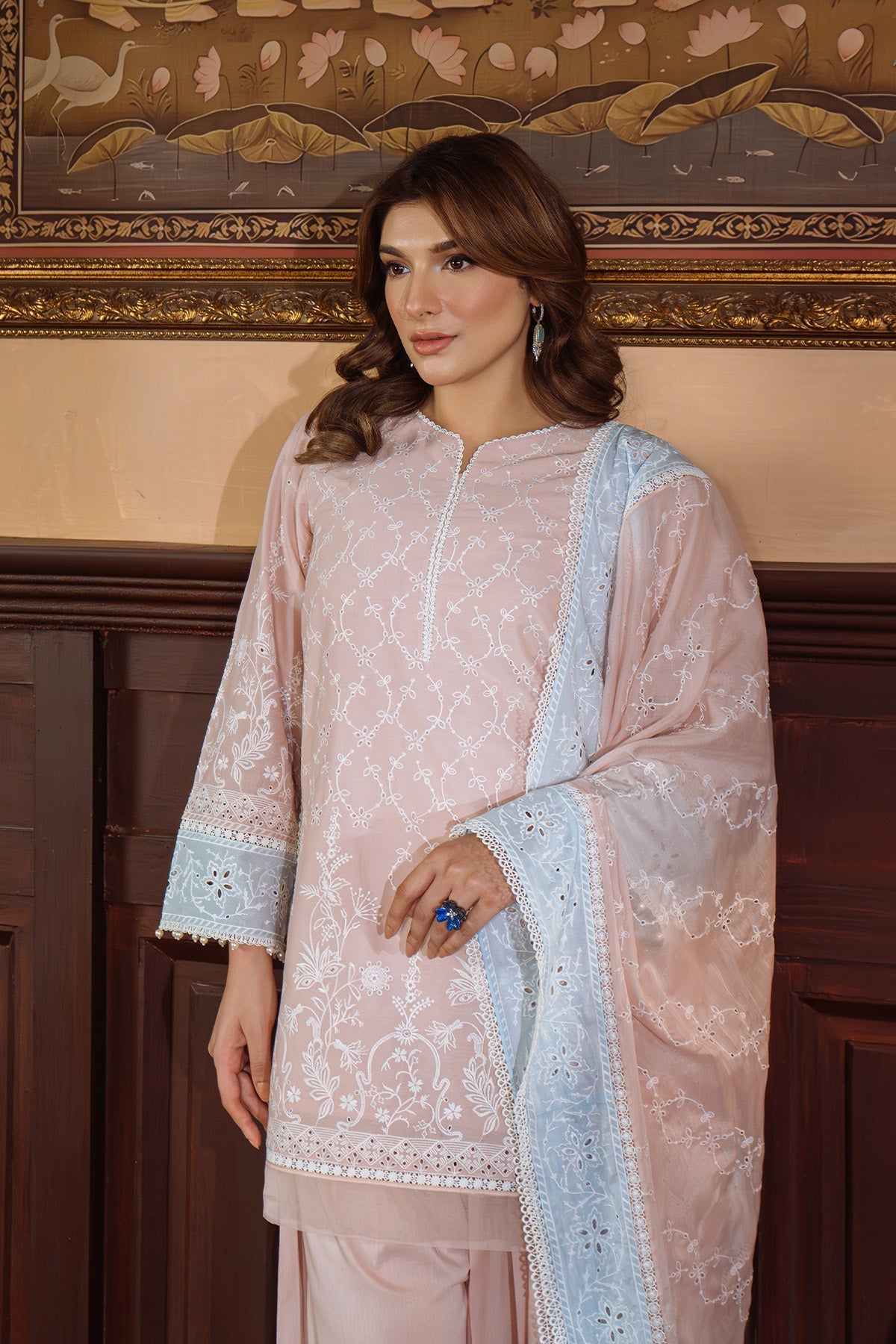 Sahar | Festive Edit Ready to Wear | Pastel Rose - RTW - Official Sahar stockist in UK - Sakeena London