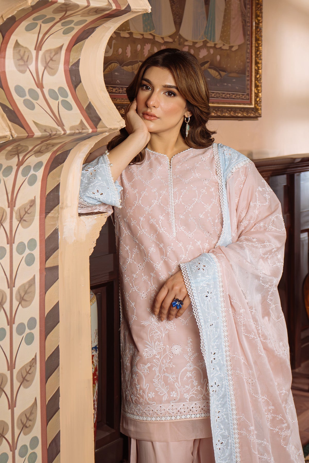Sahar | Festive Edit Ready to Wear | Pastel Rose - RTW - Official Sahar stockist in UK - Sakeena London