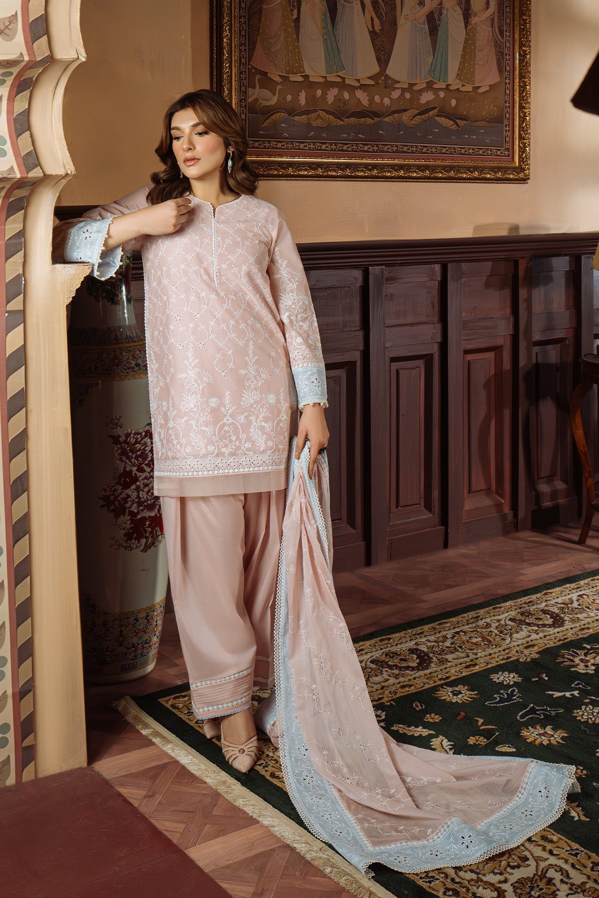 Sahar | Festive Edit Ready to Wear | Pastel Rose - RTW - Official Sahar stockist in UK - Sakeena London