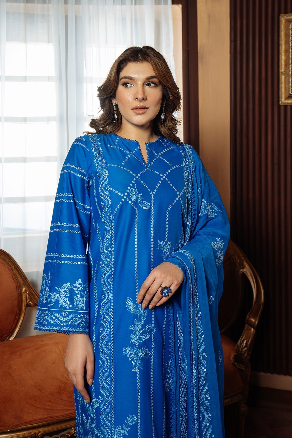 Sahar | Festive Edit Ready to Wear | Moroccan Blue - RTW - Official Sahar stockist in UK - Sakeena London
