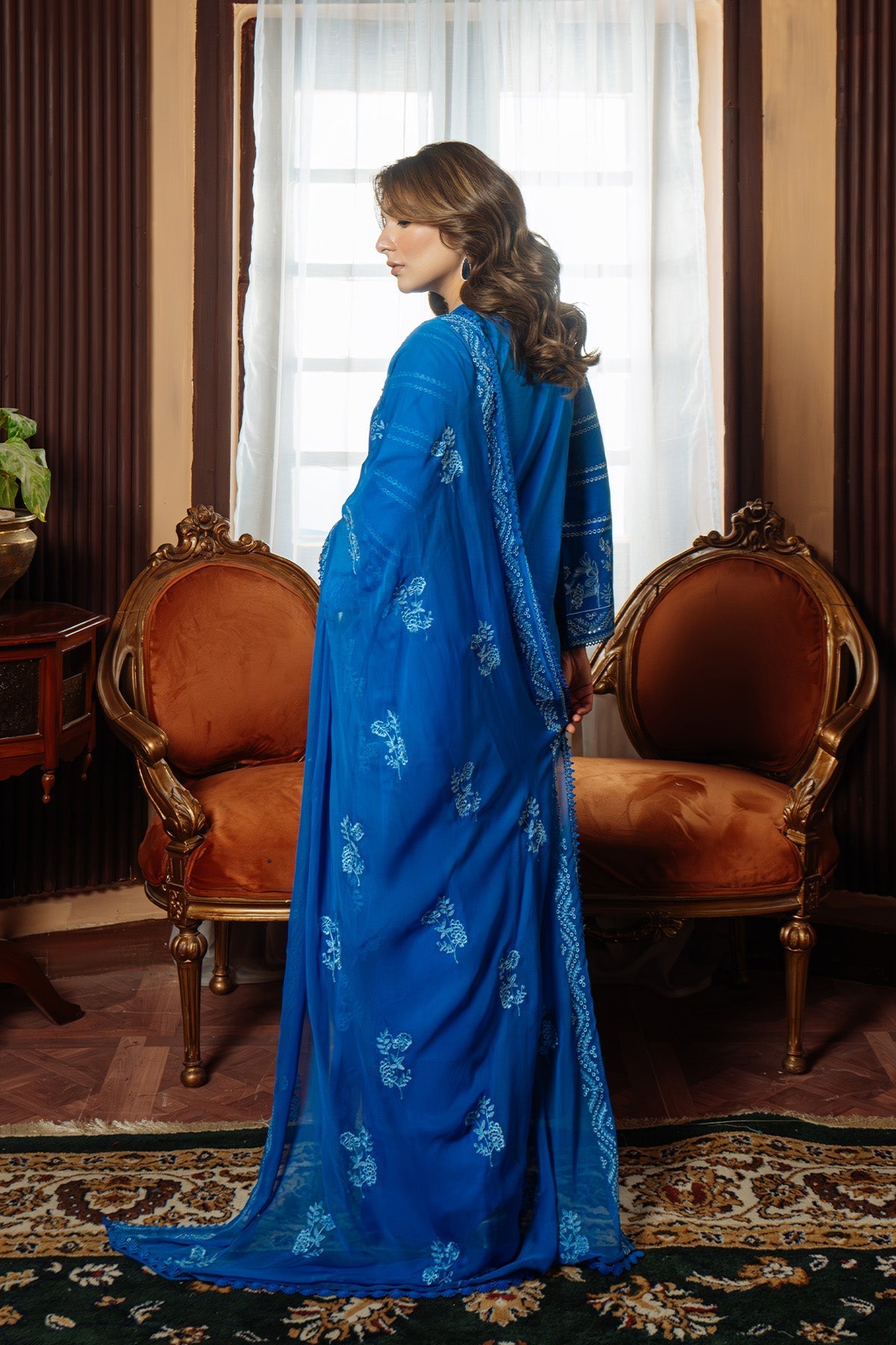 Sahar | Festive Edit Ready to Wear | Moroccan Blue - RTW - Official Sahar stockist in UK - Sakeena London