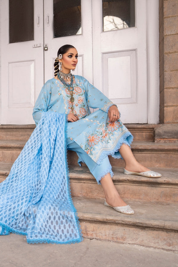 Ittehad | Hussan e Jahan Lawn | JACQUARD DUPATTA - Official Ittehad stockist in UK - Sakeena London