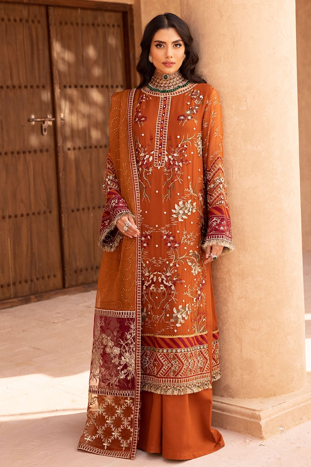 Nureh | Embroidered Luxury Chiffon | NEL-22 - Official Nureh stockist in UK - Sakeena London