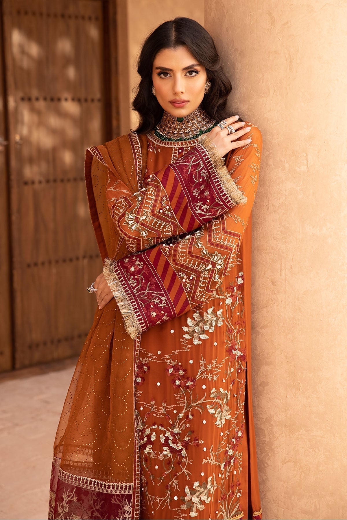 Nureh | Embroidered Luxury Chiffon | NEL-22 - Official Nureh stockist in UK - Sakeena London