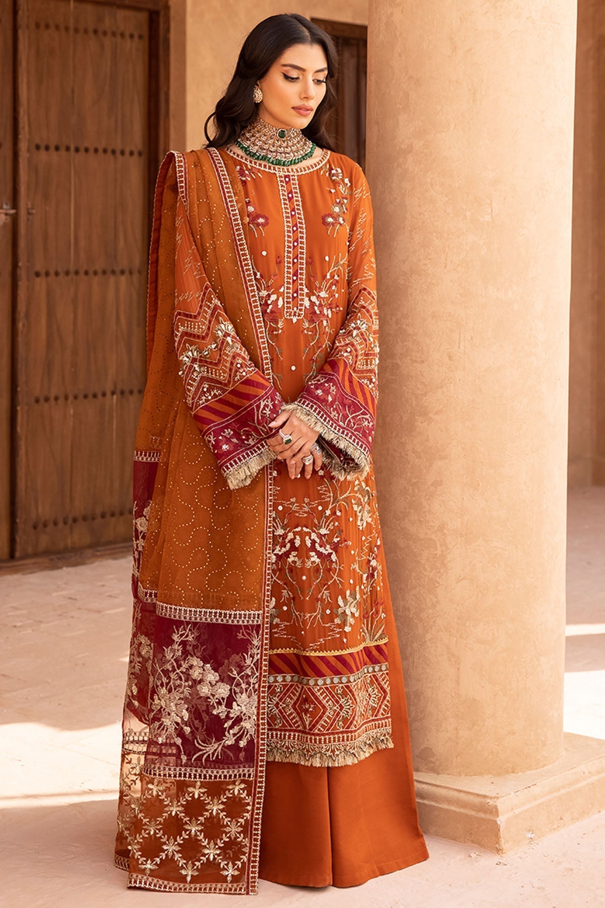 Nureh | Embroidered Luxury Chiffon | NEL-22 - Official Nureh stockist in UK - Sakeena London
