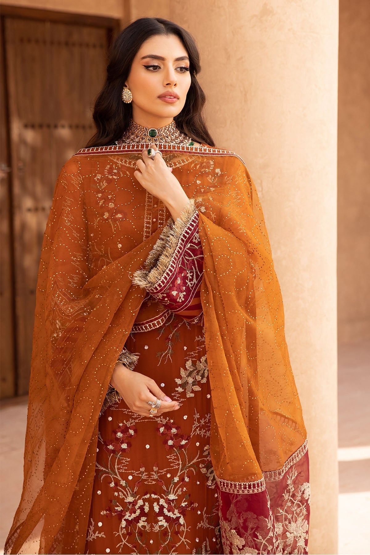 Nureh | Embroidered Luxury Chiffon | NEL-22 - Official Nureh stockist in UK - Sakeena London