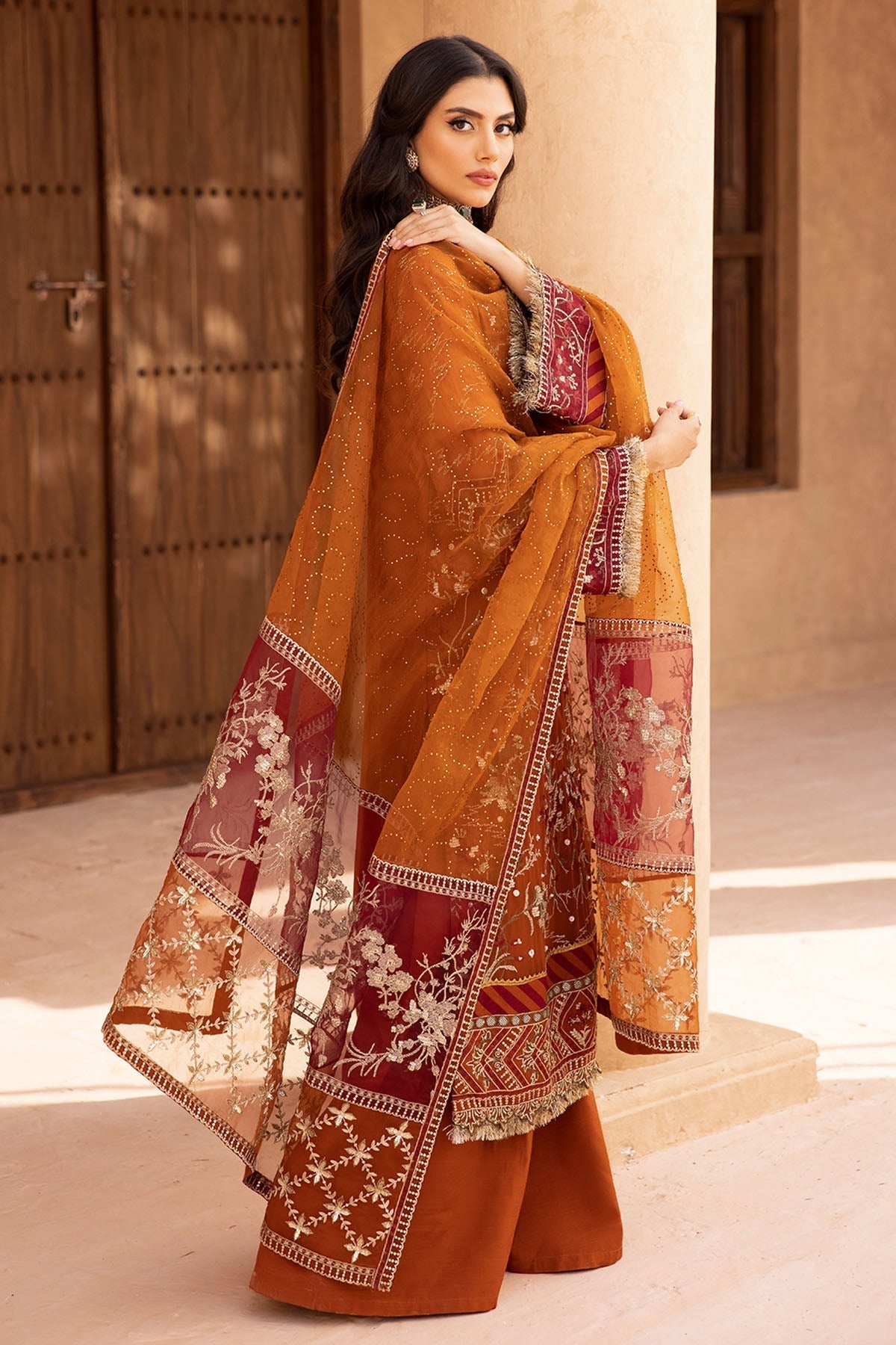 Nureh | Embroidered Luxury Chiffon | NEL-22 - Official Nureh stockist in UK - Sakeena London