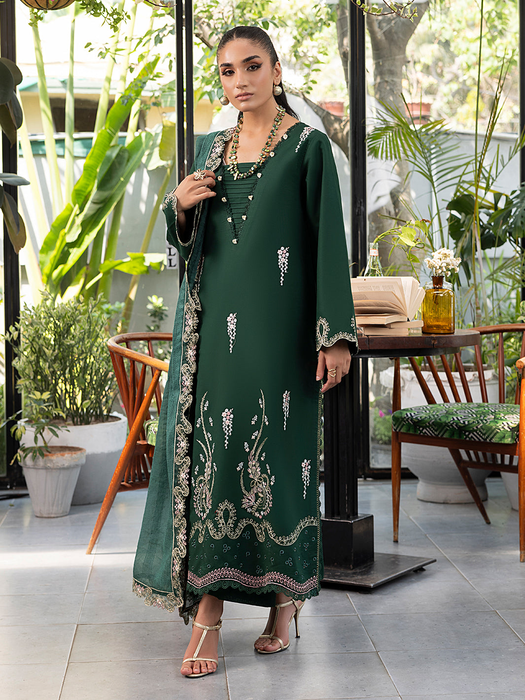 Izel | Meadow Muse Embroidered Lawn 25 | NOORE - Official Izel stockist in UK - Sakeena London
