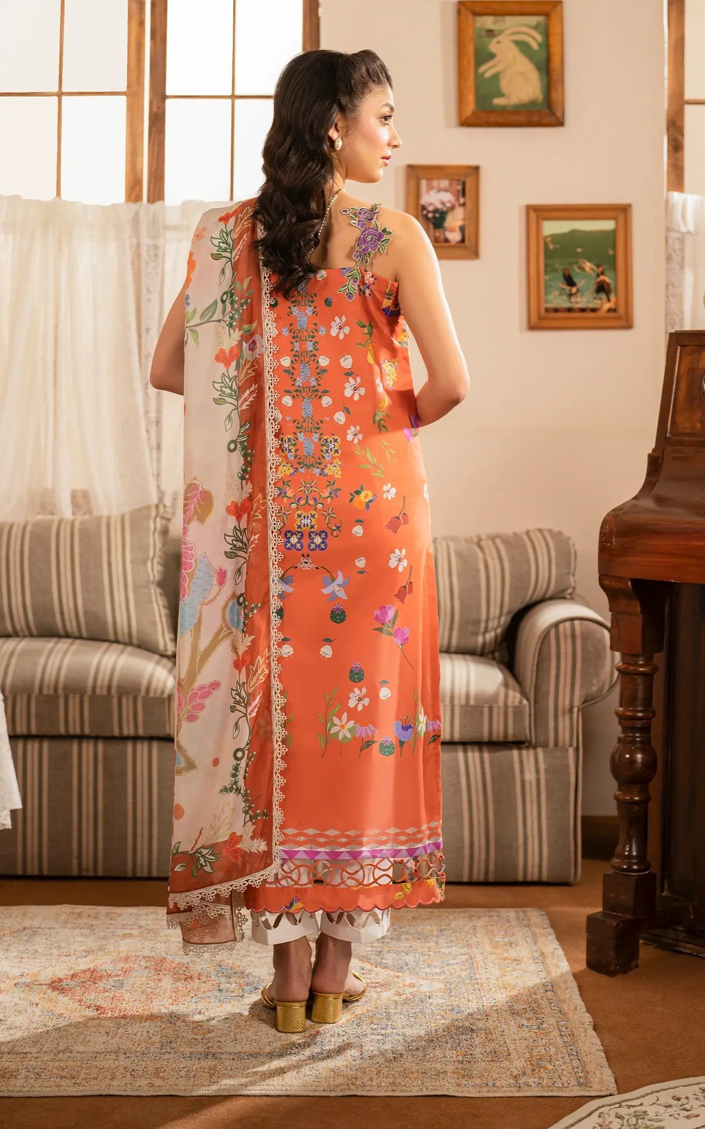 Asifa and Nabeel | Meraki Vintage 25 | Naranji (MVL25-01) - Official Asifa and Nabeel stockist in UK - Sakeena London