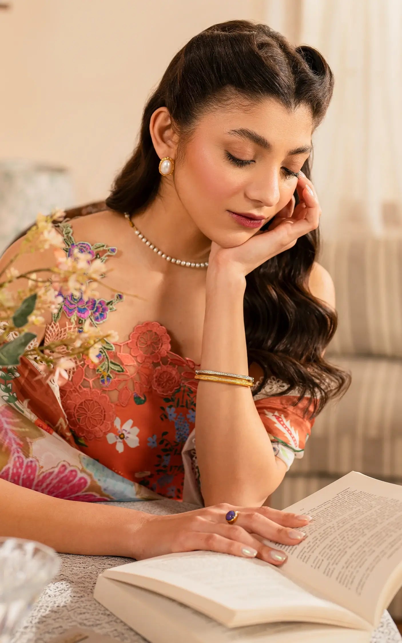 Asifa and Nabeel | Meraki Vintage 25 | Naranji (MVL25-01) - Official Asifa and Nabeel stockist in UK - Sakeena London
