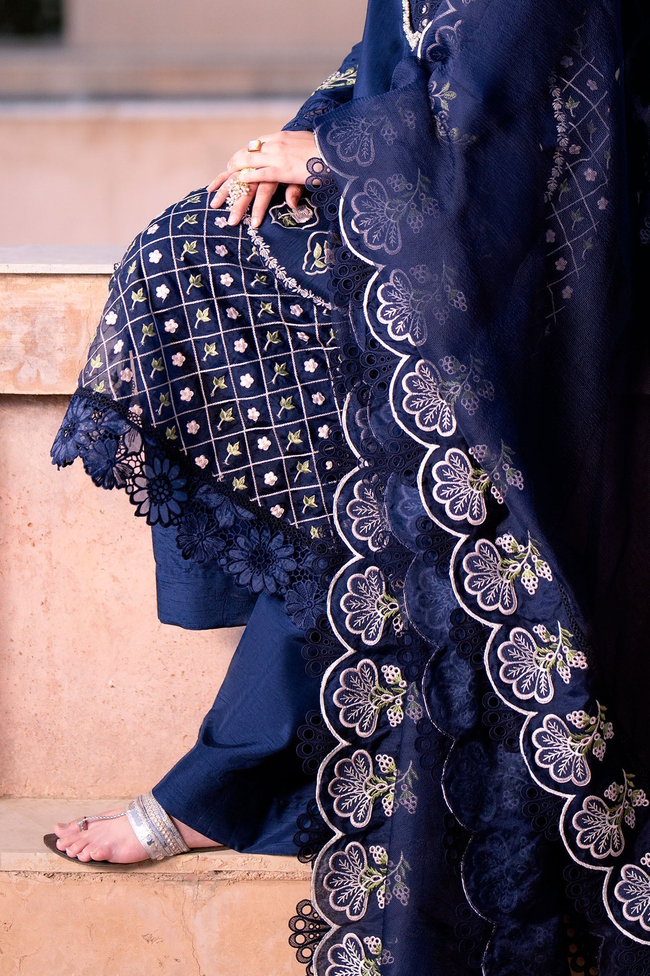 Fozia Khalid | Kahani Silk Luxury Dresses | Rukhsana - Official Fozia Khalid stockist in UK - Sakeena London