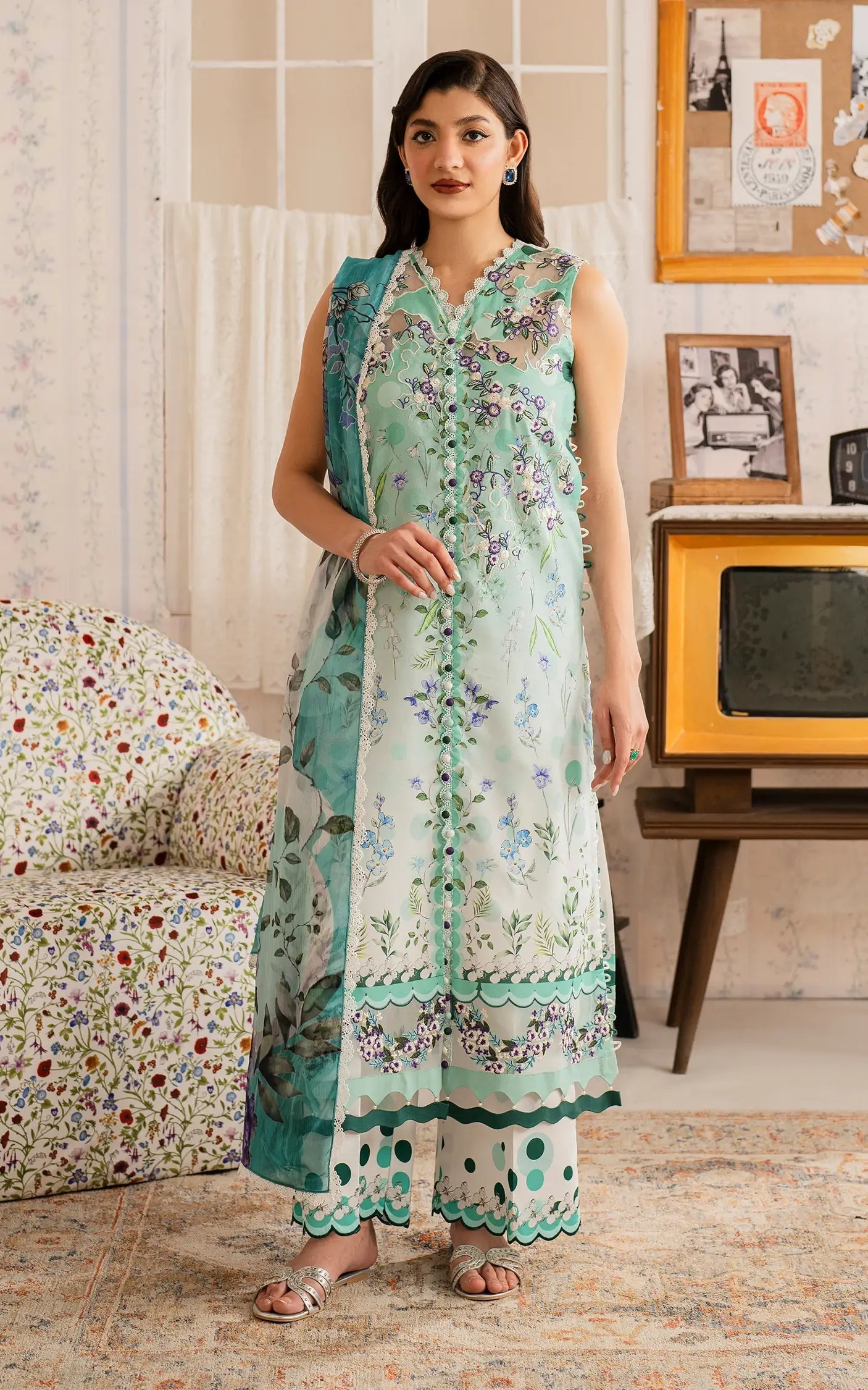 Asifa and Nabeel | Meraki Vintage 25 | Nazneen (MVL25-15) - Official Asifa and Nabeel stockist in UK - Sakeena London