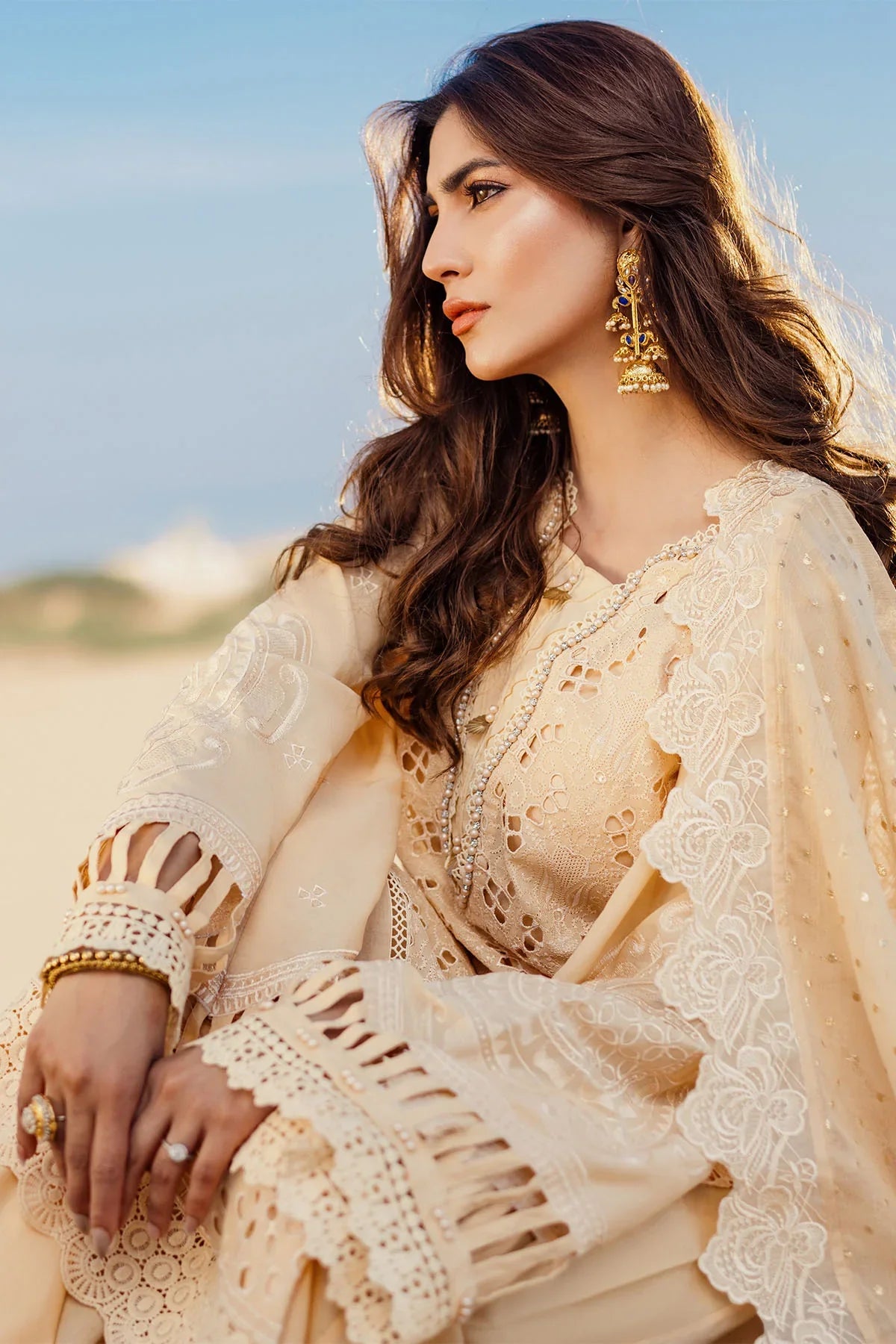 Nureh | Sehra Swiss Voil Lawn | FEROCE - NE-74 - Official Nureh stockist in UK - Sakeena London