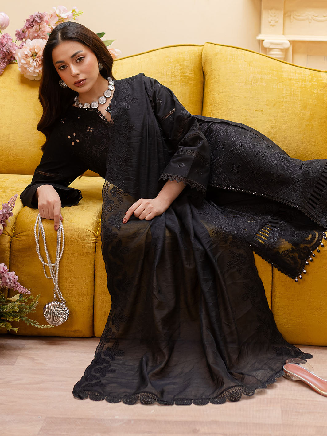 Mahnur | Twilight Luxury Lawn 25 | OBSIDIA - Official Mahnur stockist in UK - Sakeena London