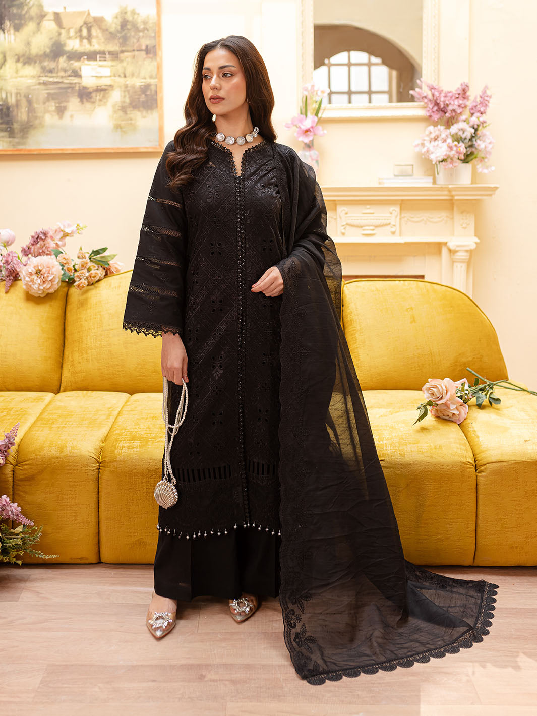 Mahnur | Twilight Luxury Lawn 25 | OBSIDIA - Official Mahnur stockist in UK - Sakeena London