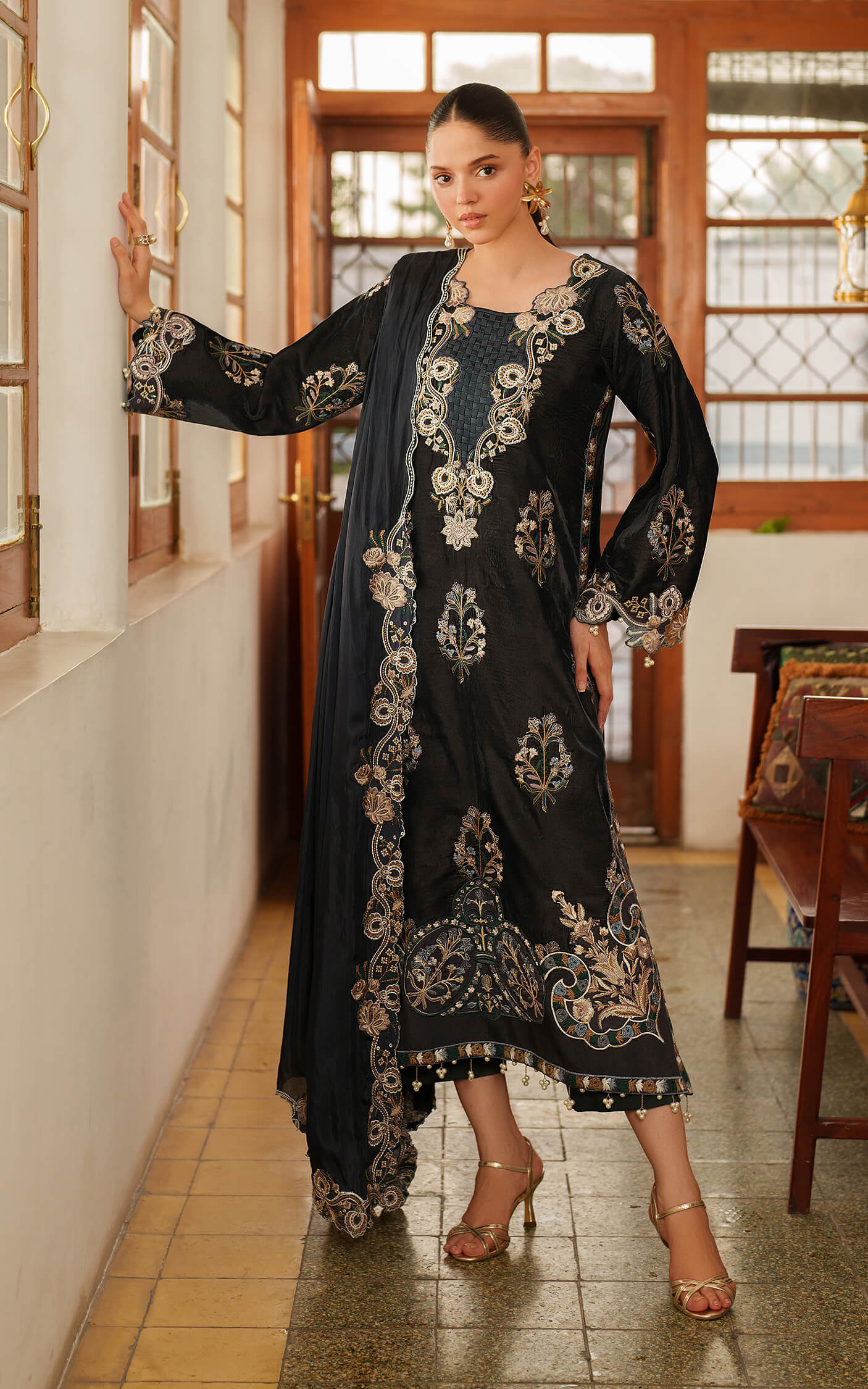 Asifa and Nabeel | Pashmina Luxe 25 | Opal LWC25-07 - Official Asifa and Nabeel stockist in UK - Sakeena London