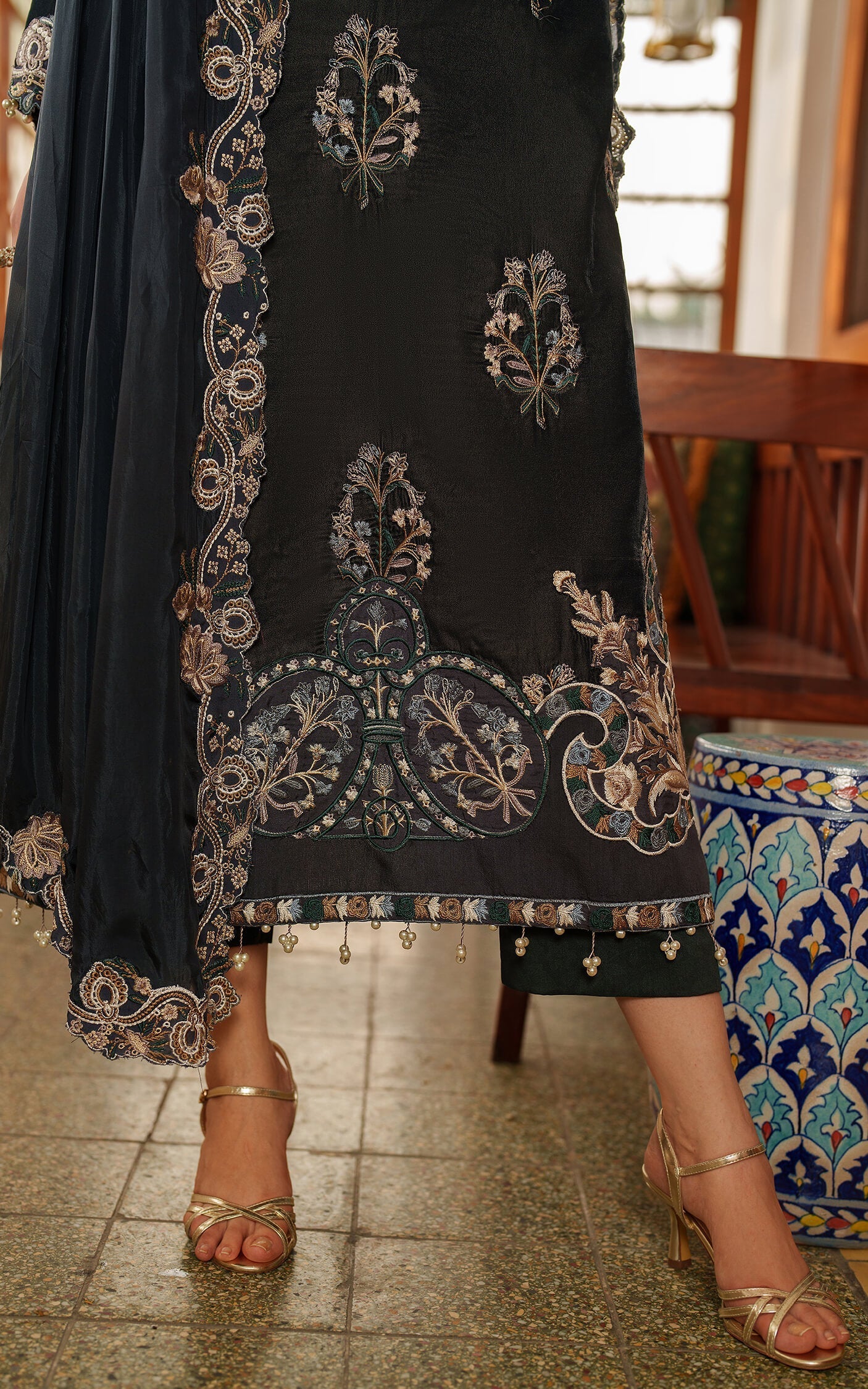 Asifa and Nabeel | Pashmina Luxe 25 | Opal LWC25-07 - Official Asifa and Nabeel stockist in UK - Sakeena London