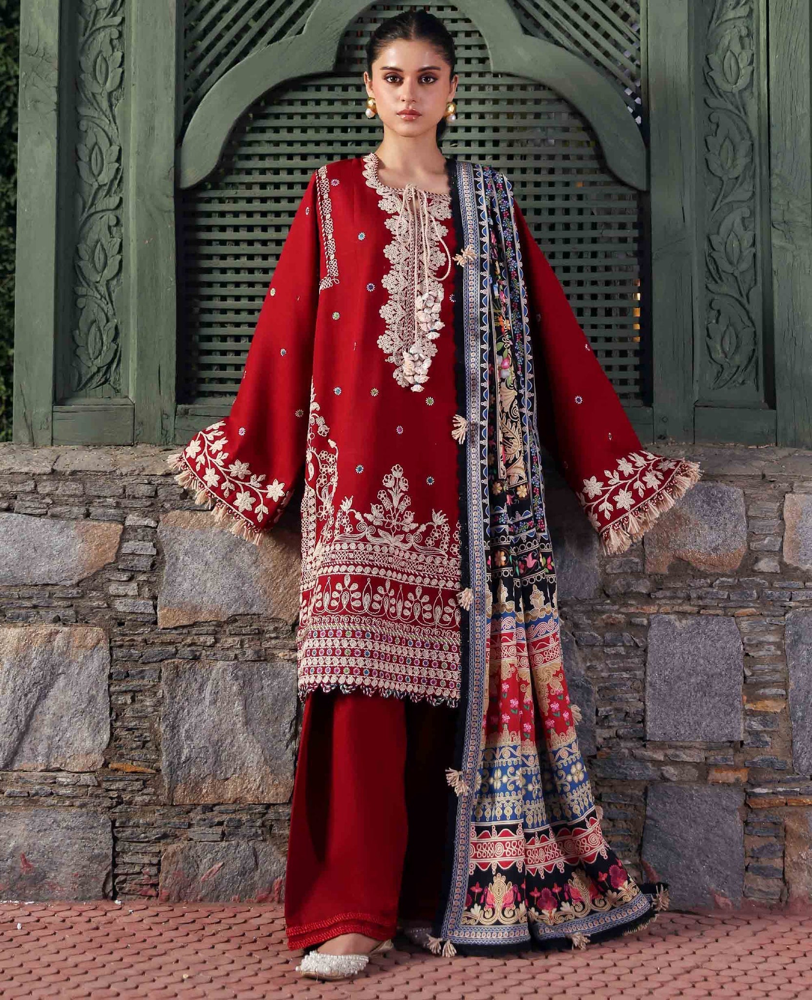 Republic Womenswear | Amaris Luxury Shawl 25 | Orlena - Official Republic Womenswear stockist in UK - Sakeena London