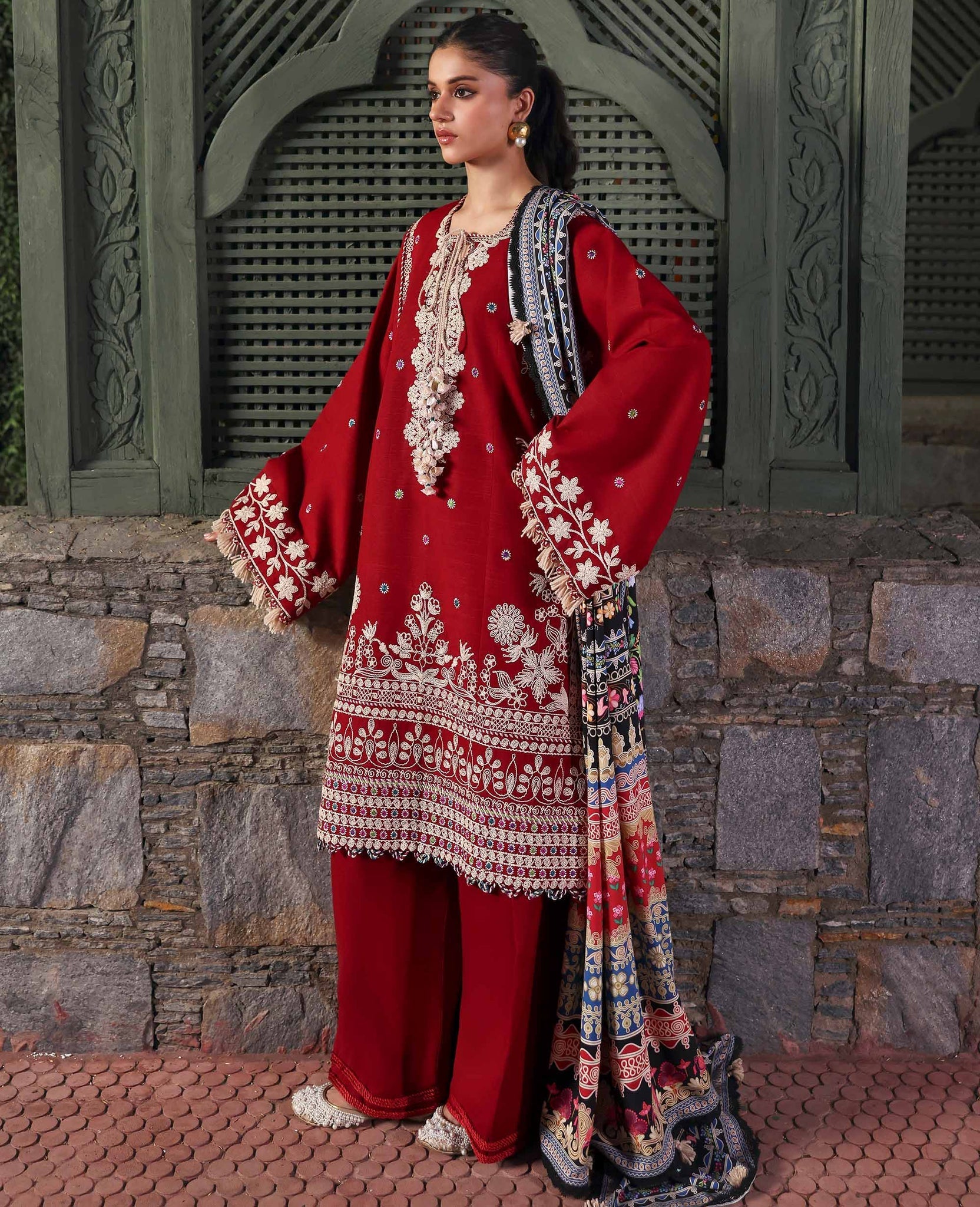 Republic Womenswear | Amaris Luxury Shawl 25 | Orlena - Official Republic Womenswear stockist in UK - Sakeena London