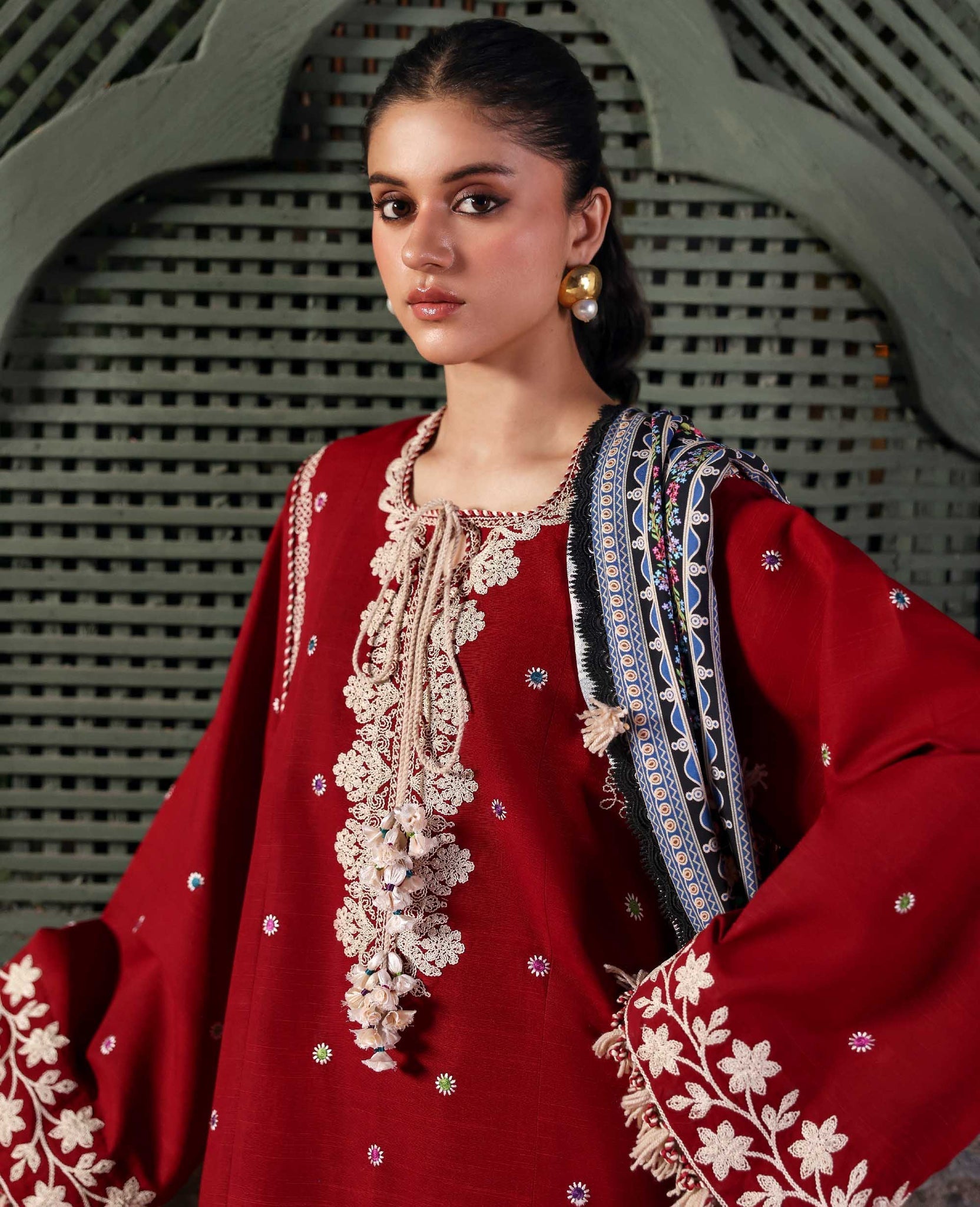 Republic Womenswear | Amaris Luxury Shawl 25 | Orlena - Official Republic Womenswear stockist in UK - Sakeena London