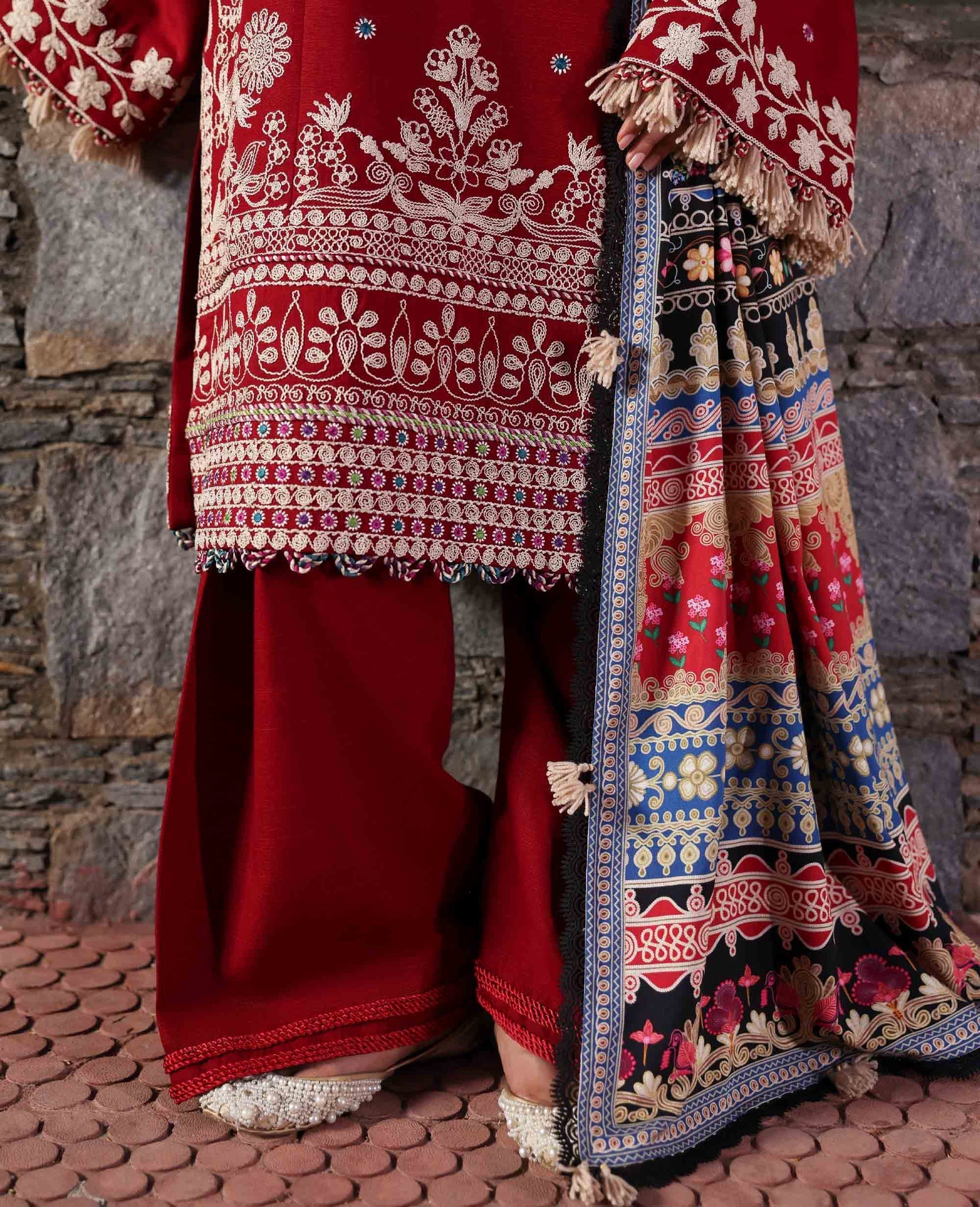 Republic Womenswear | Amaris Luxury Shawl 25 | Orlena - Official Republic Womenswear stockist in UK - Sakeena London