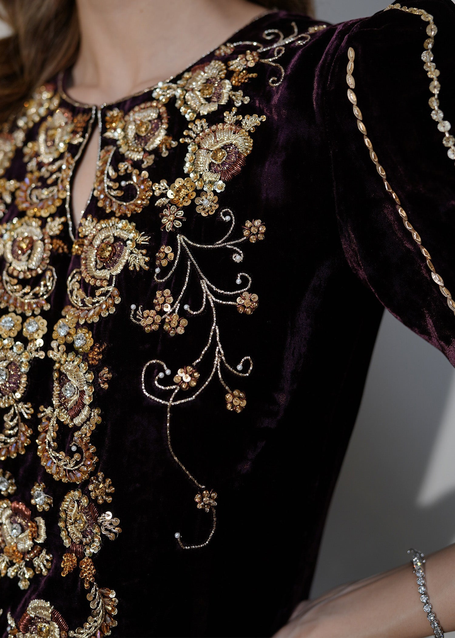 Mahum Asad | Voila Velvets | Jade - Official Mahum Asad stockist in UK - Sakeena London