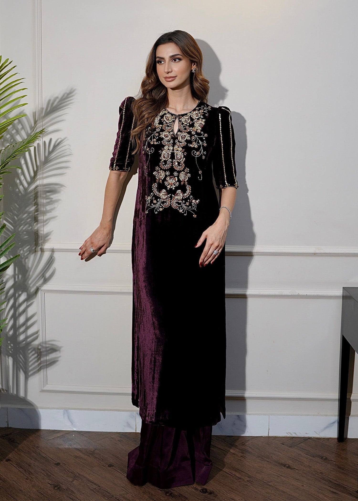 Mahum Asad | Voila Velvets | Jade - Official Mahum Asad stockist in UK - Sakeena London