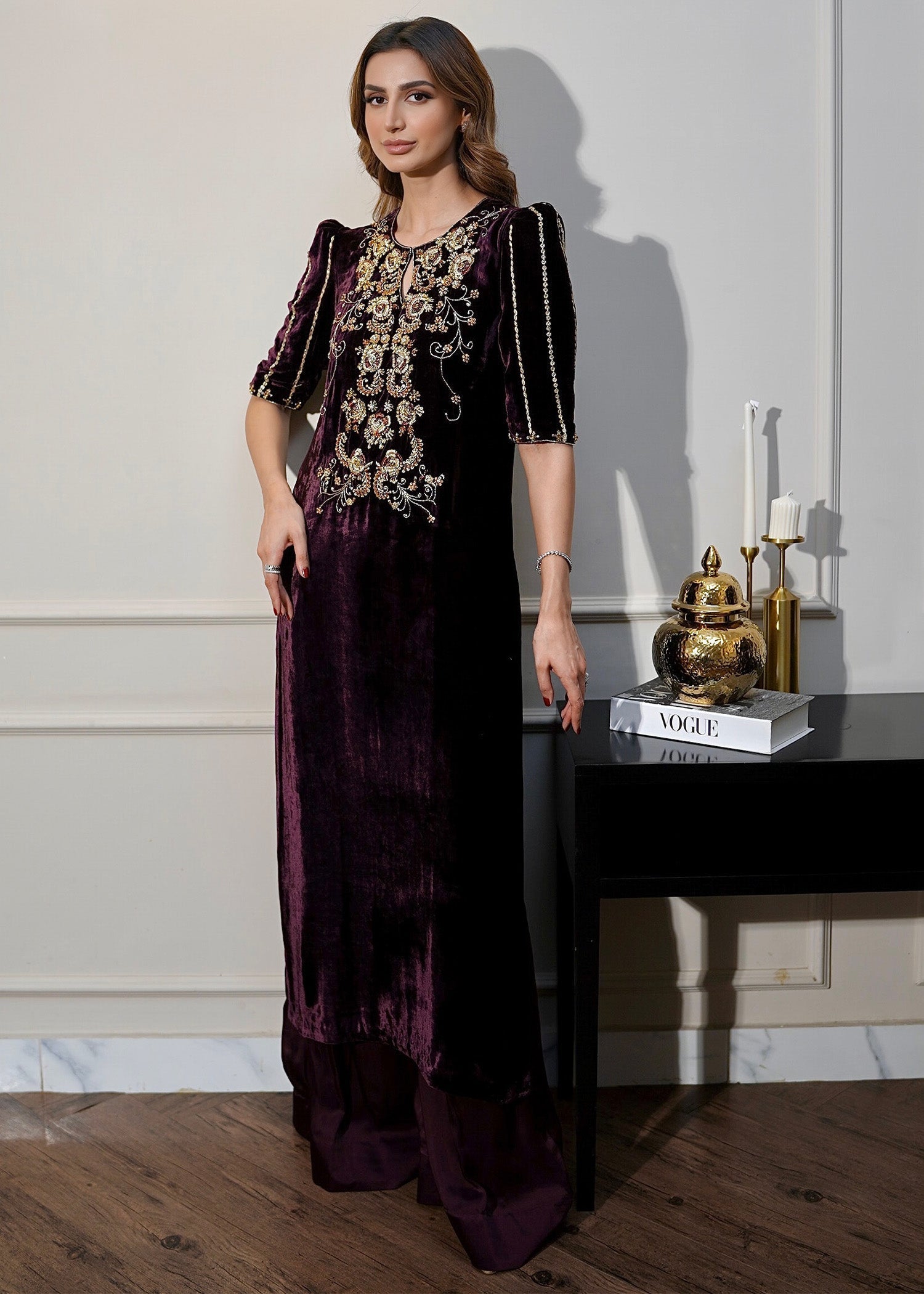 Mahum Asad | Voila Velvets | Jade - Official Mahum Asad stockist in UK - Sakeena London