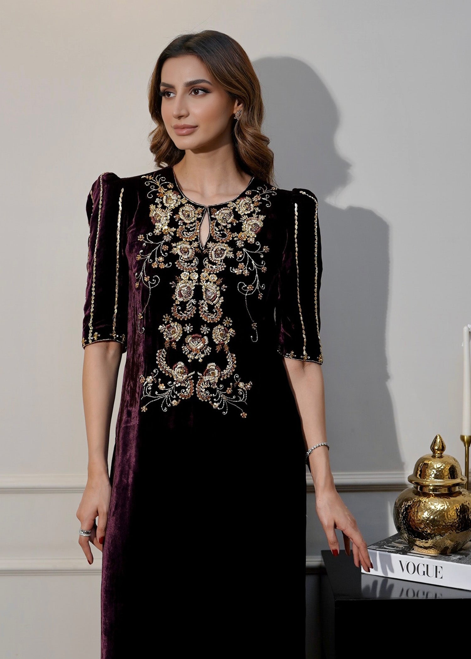 Mahum Asad | Voila Velvets | Jade - Official Mahum Asad stockist in UK - Sakeena London