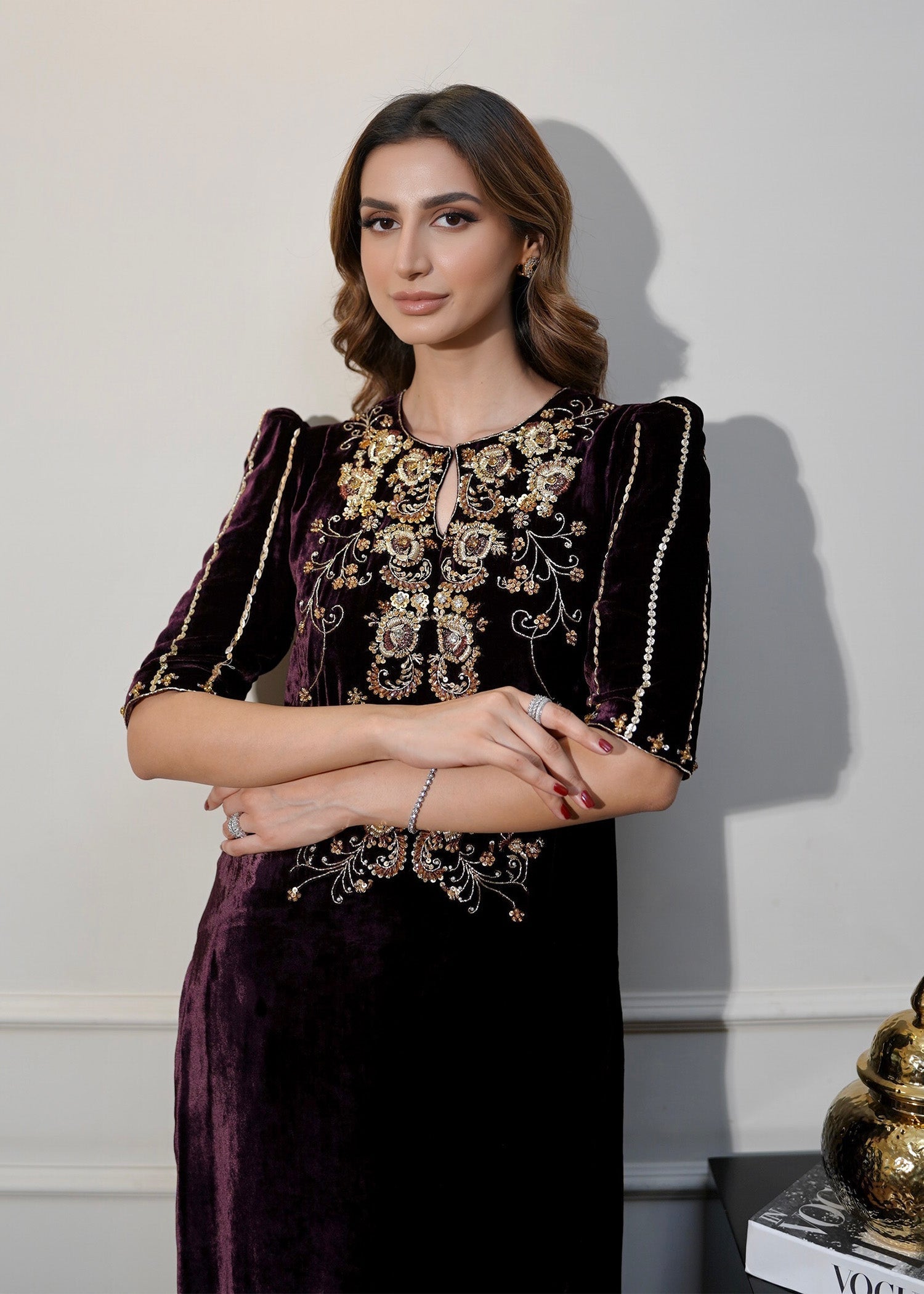 Mahum Asad | Voila Velvets | Jade - Official Mahum Asad stockist in UK - Sakeena London