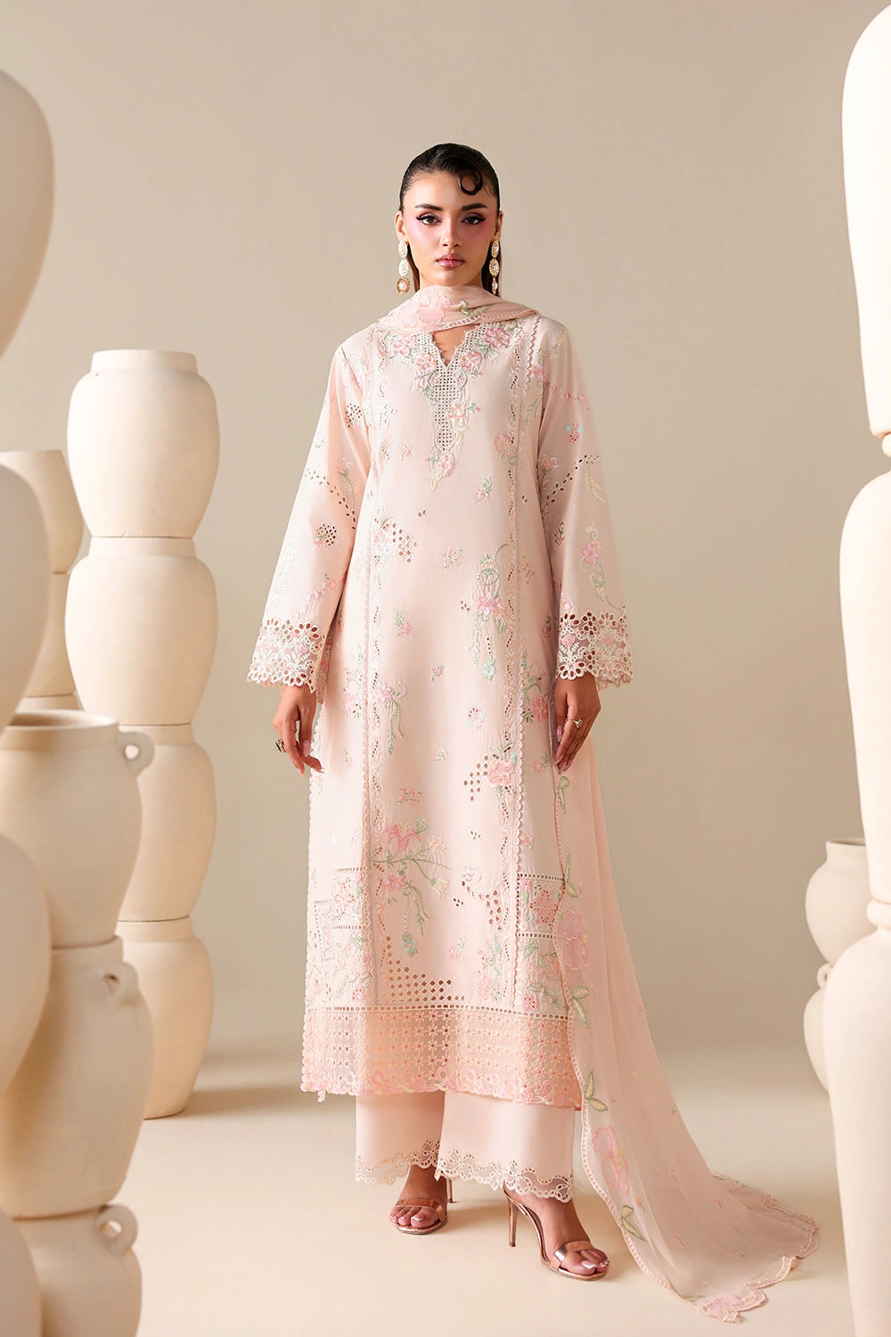 Azure | Luxury Lawn 26 | Peachy Meadow by Azure – Pakistani designer wear