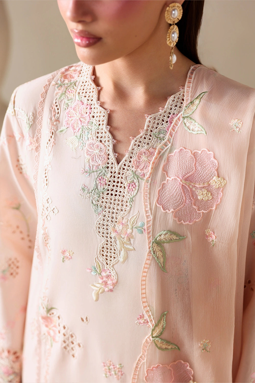 Azure | Luxury Lawn 26 | Peachy Meadow